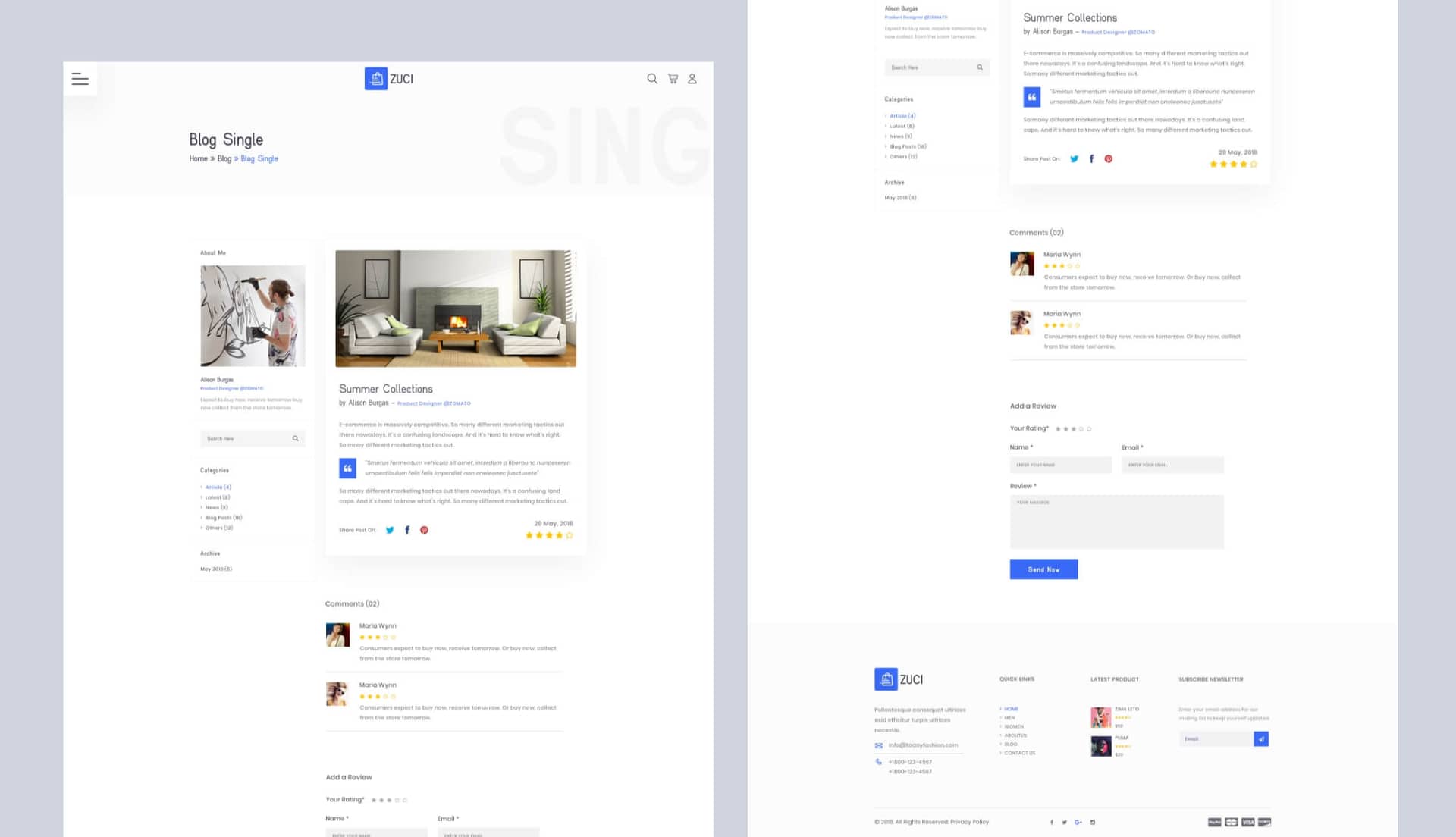 EleCommerce E-commerce Blog Details Page By Templately
