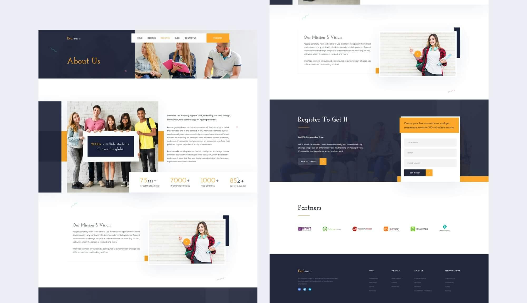 EduBee Education Template About Banner