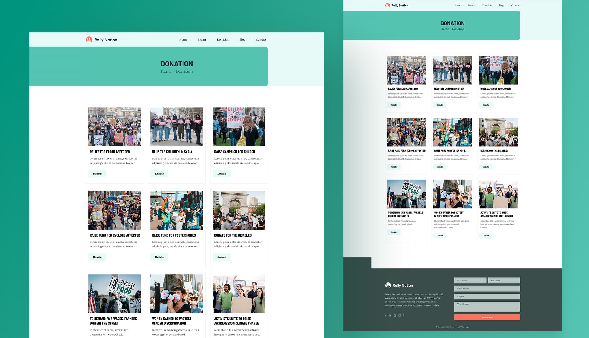 Rally Nation Donation Page For Gutenberg By Templately