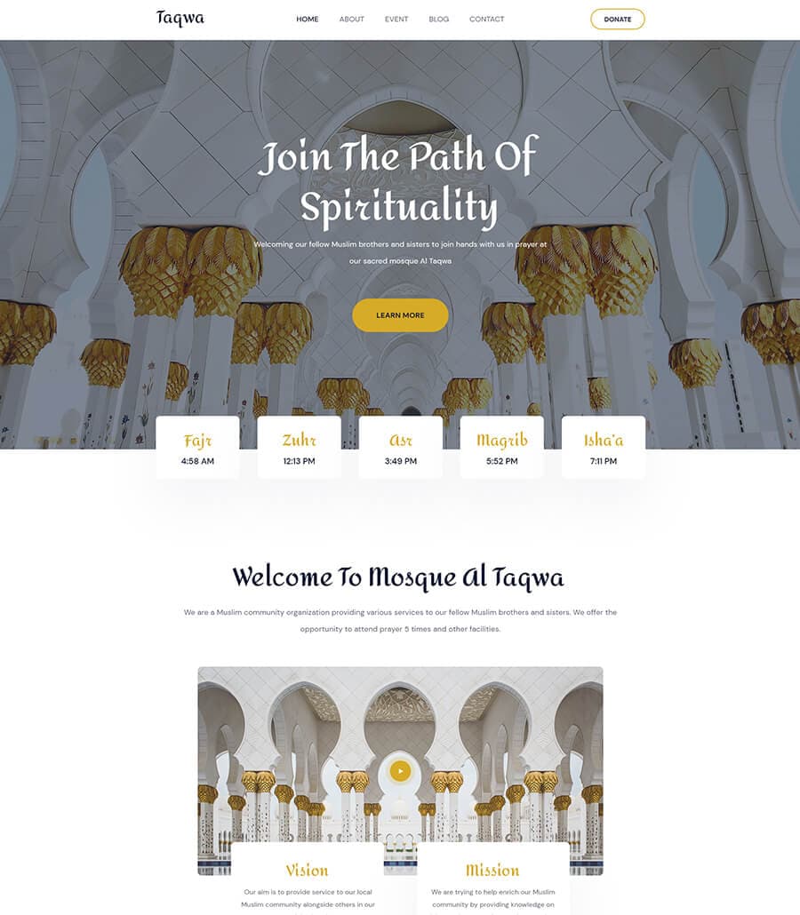 Taqwa Home Page thumbnail
