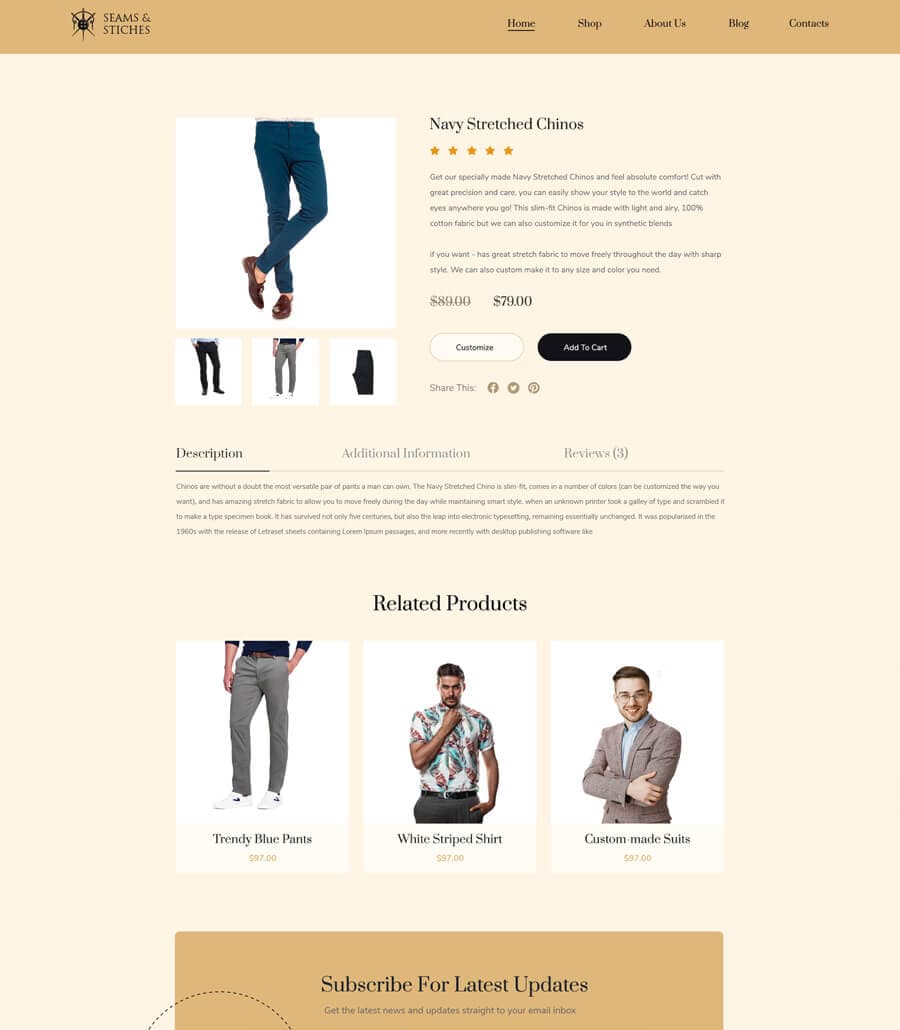 Seam & Stitches Single Product Page thumbnail