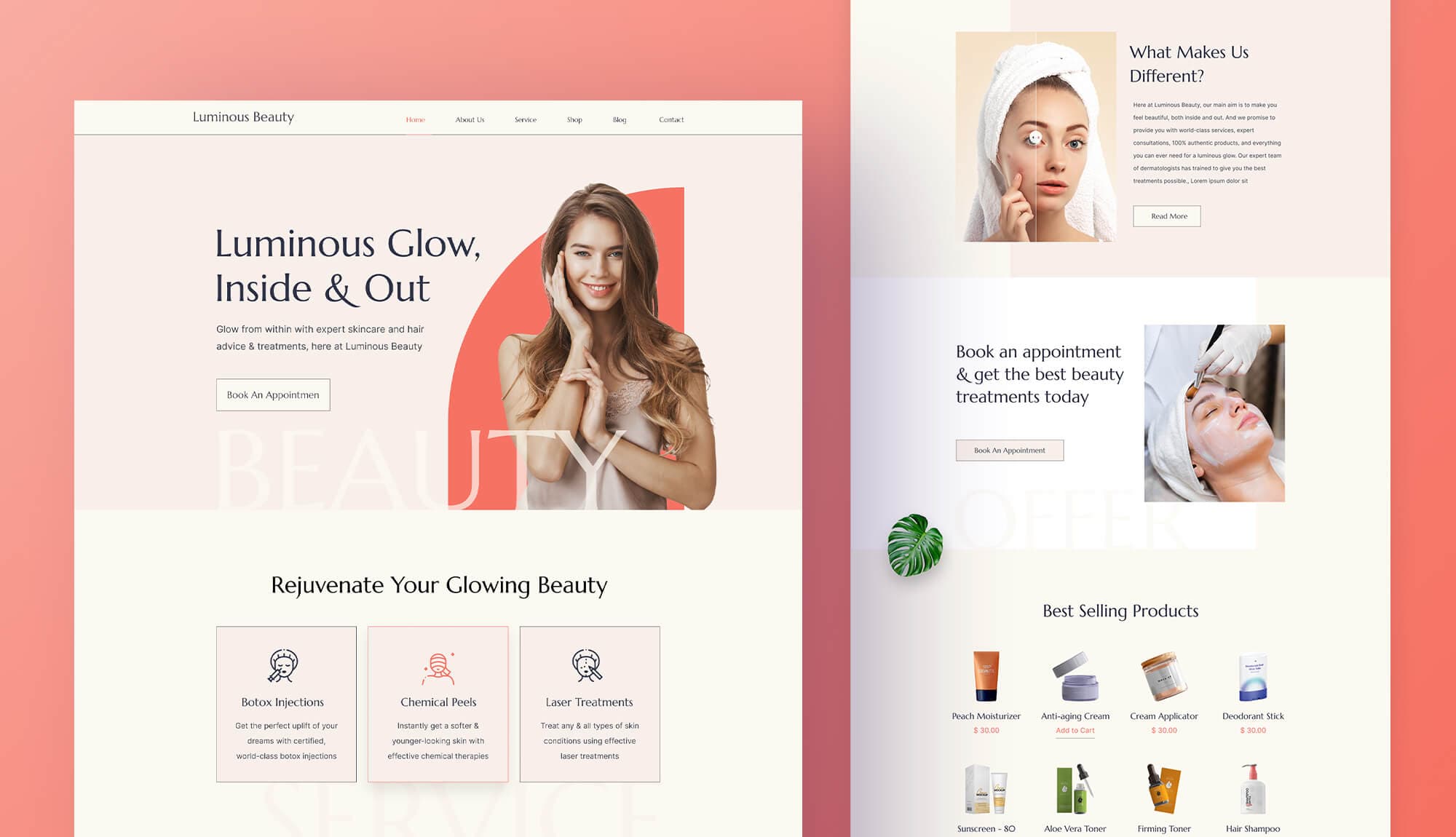 Luminous Beauty Home Page Banner