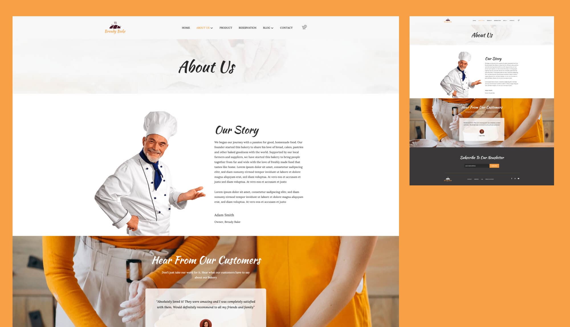 Bready Bake About Us Page For Gutenberg By Templately