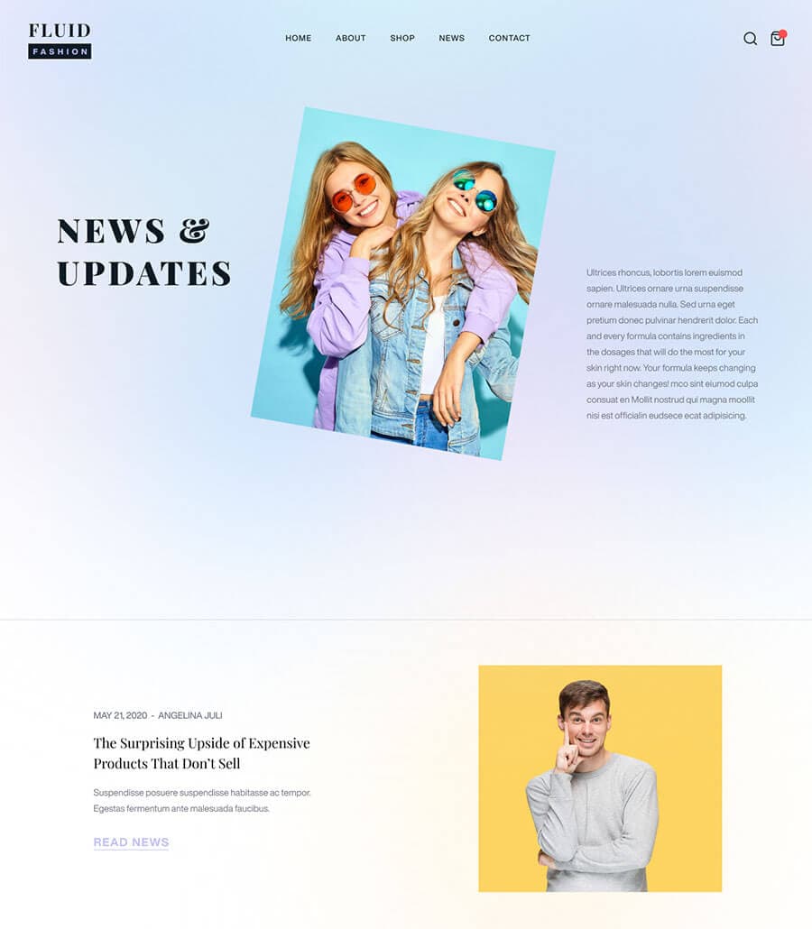 Fluid Fashion News Page thumbnail