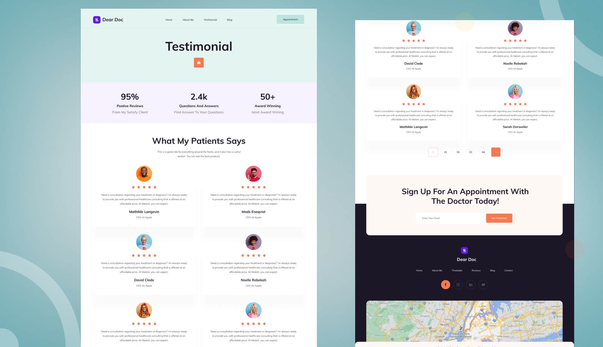 Dear Doc Testimonial Page Banner