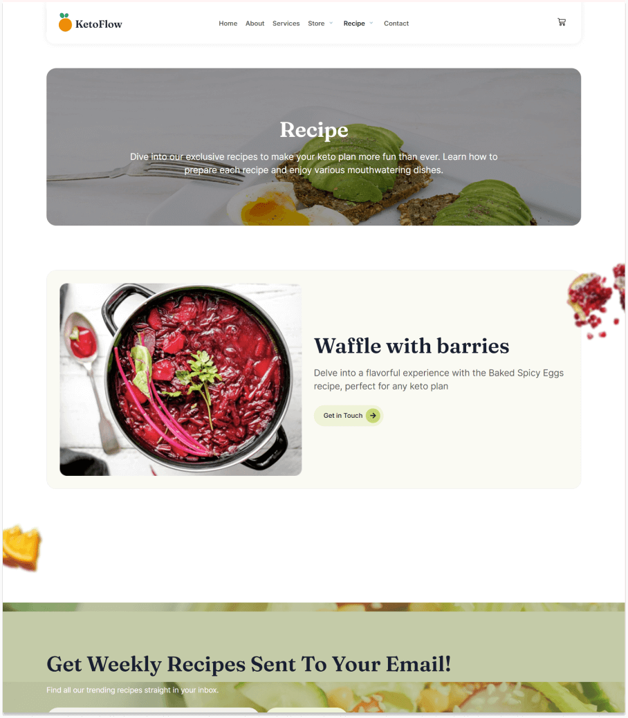 KetoFlow Recipe Page thumbnail