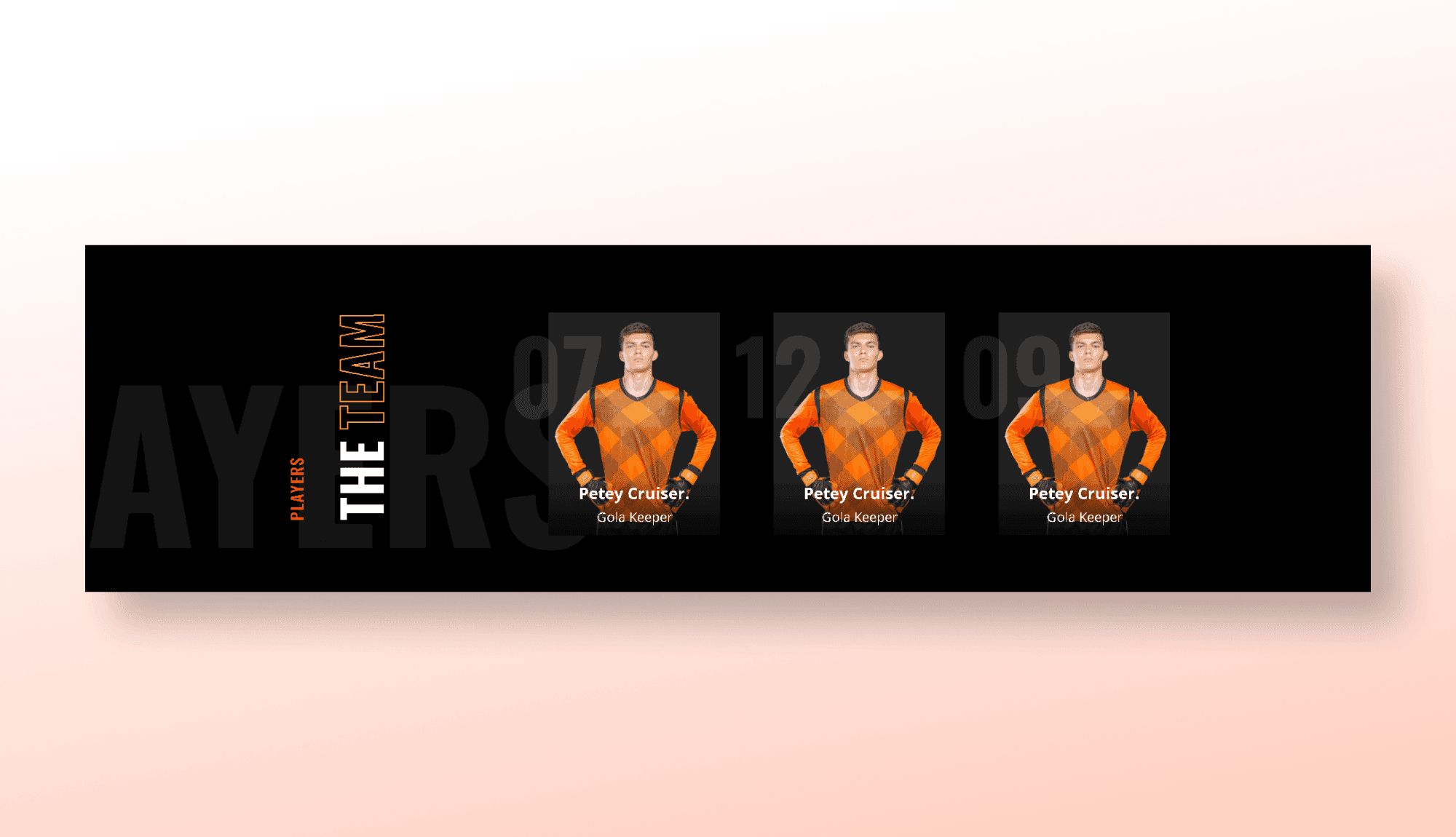 Kickstar Players Section For Gutenberg Banner
