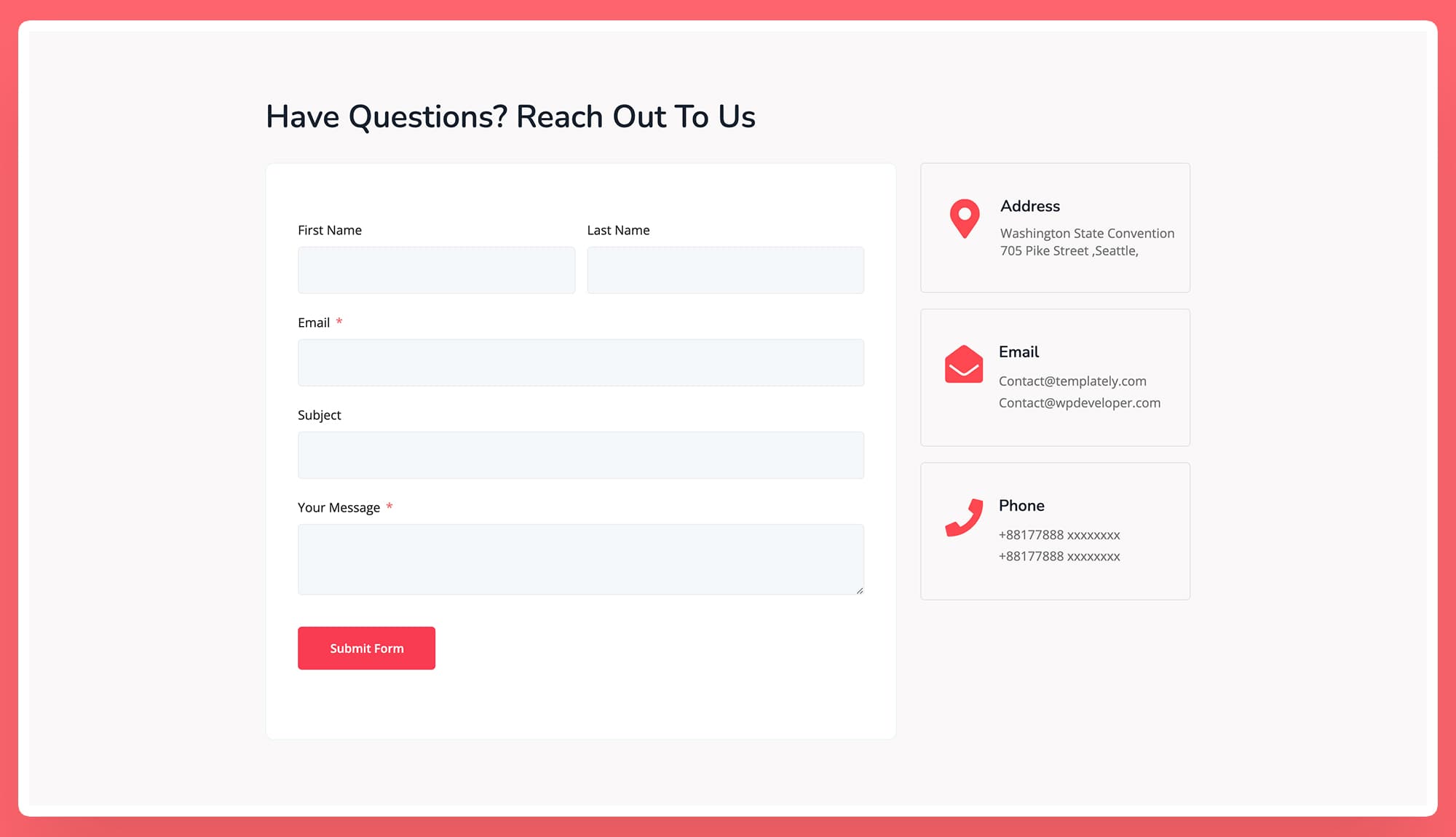 PodcastPress Contact Form Section For Gutenberg Banner