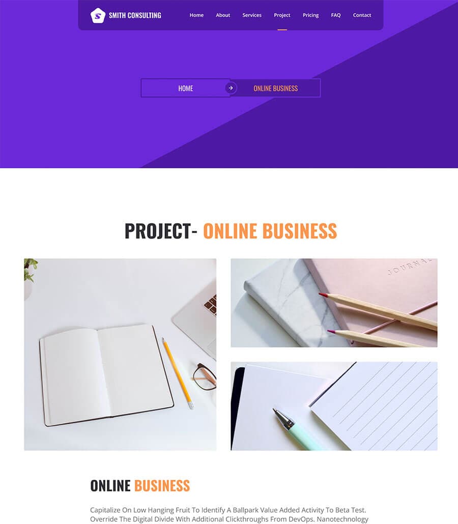 Smith Consulting Project Details Page thumbnail