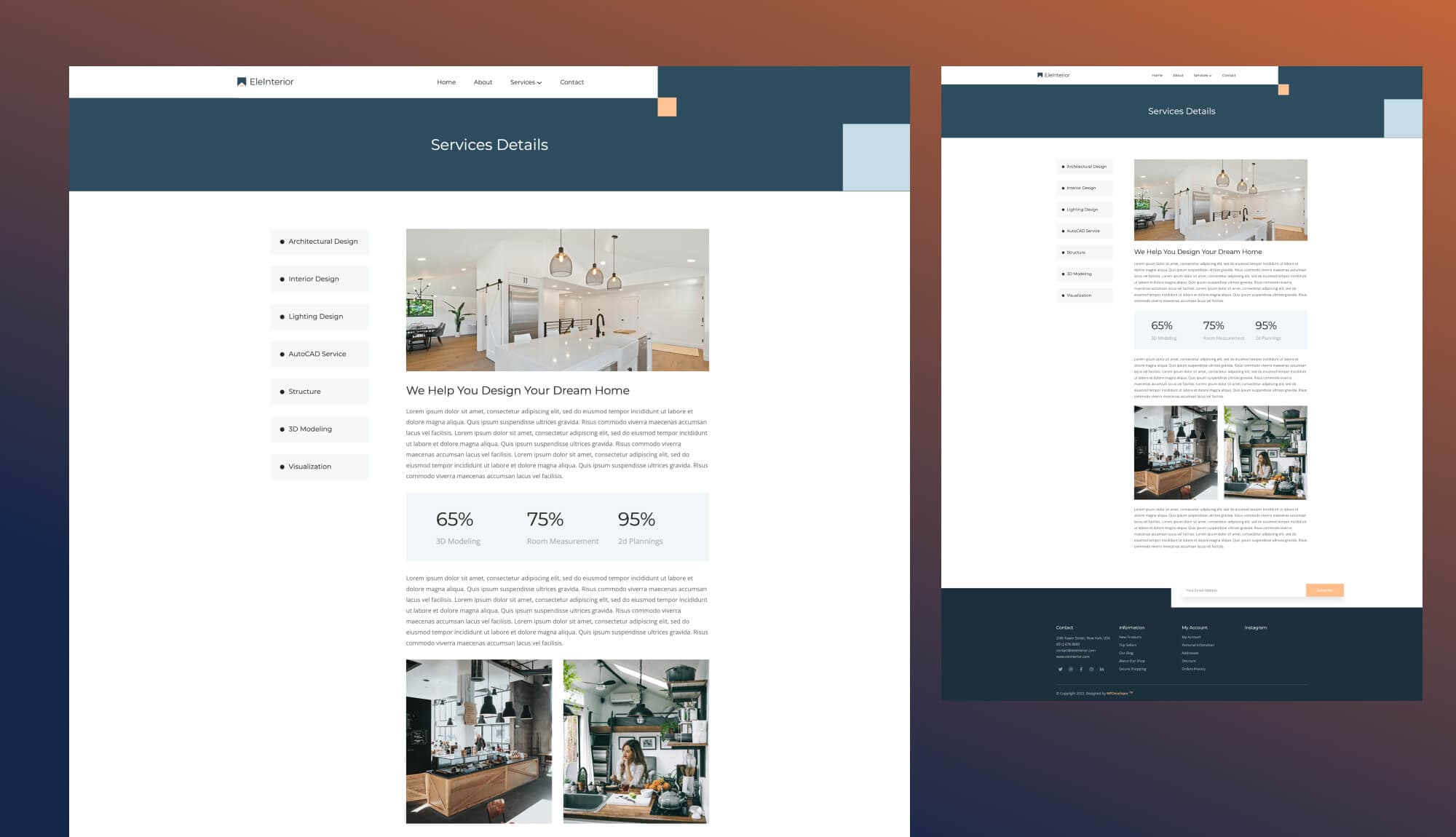 EleInterior Service Details Page For Gutenberg Banner