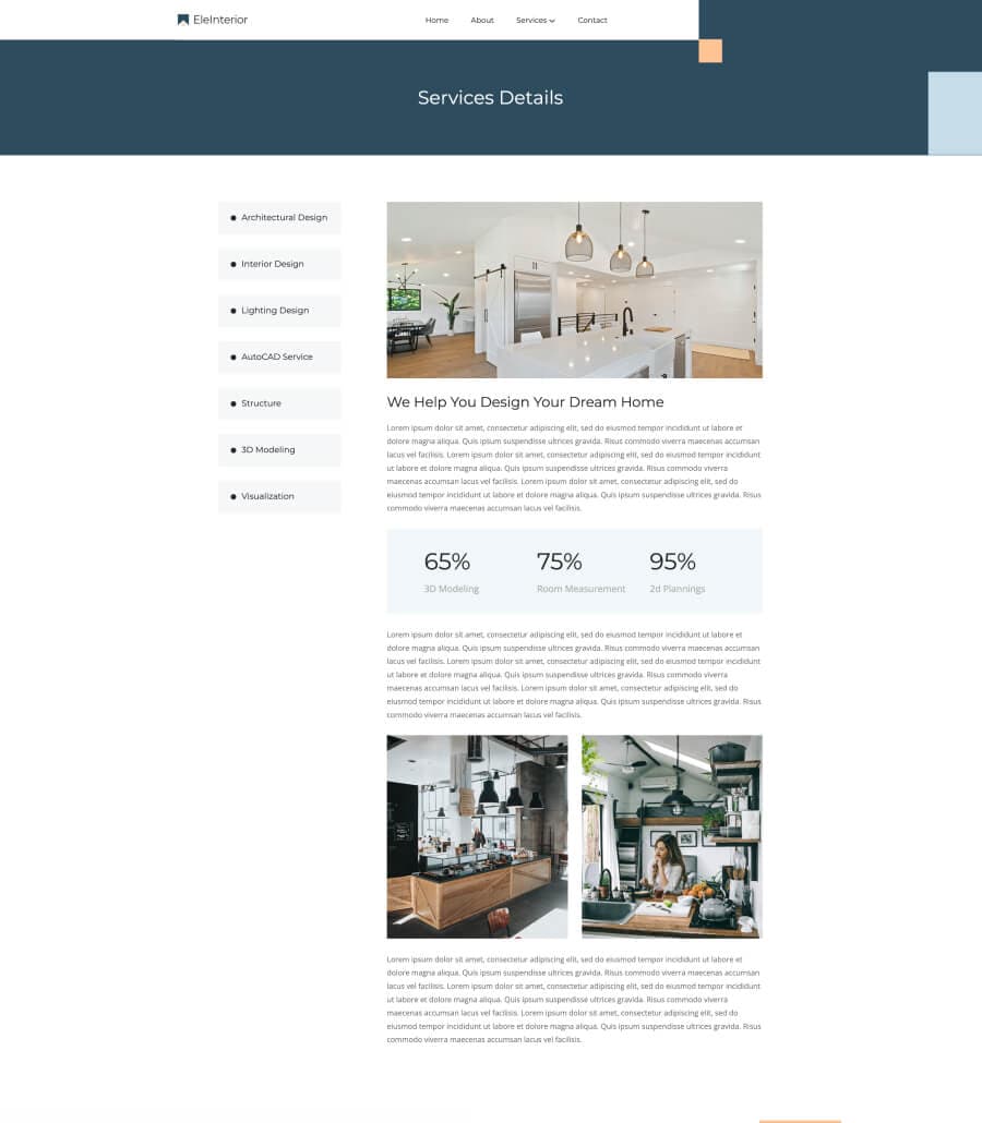EleInterior Service Details Page For Gutenberg thumbnail