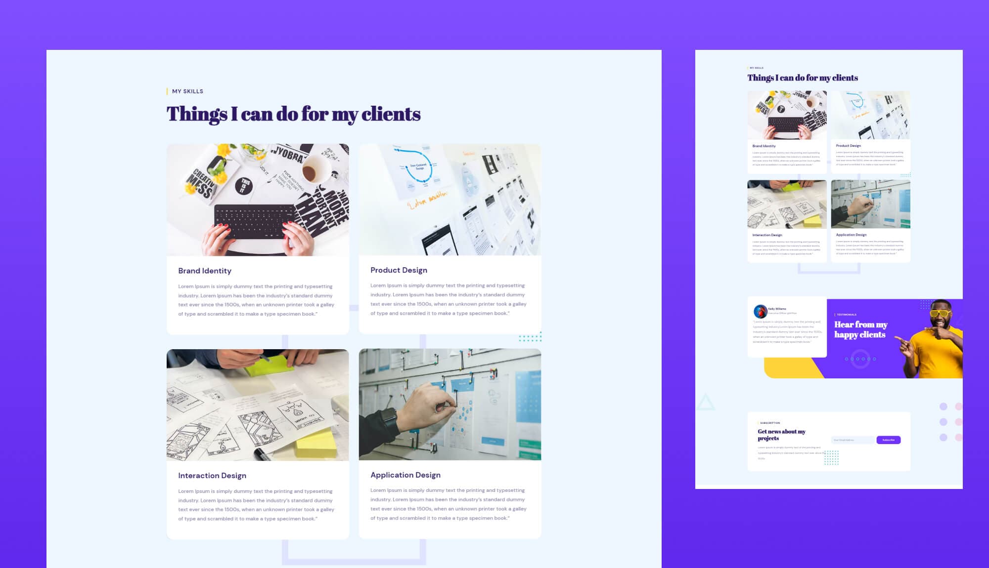 EleFolio Services Page For Gutenberg Banner
