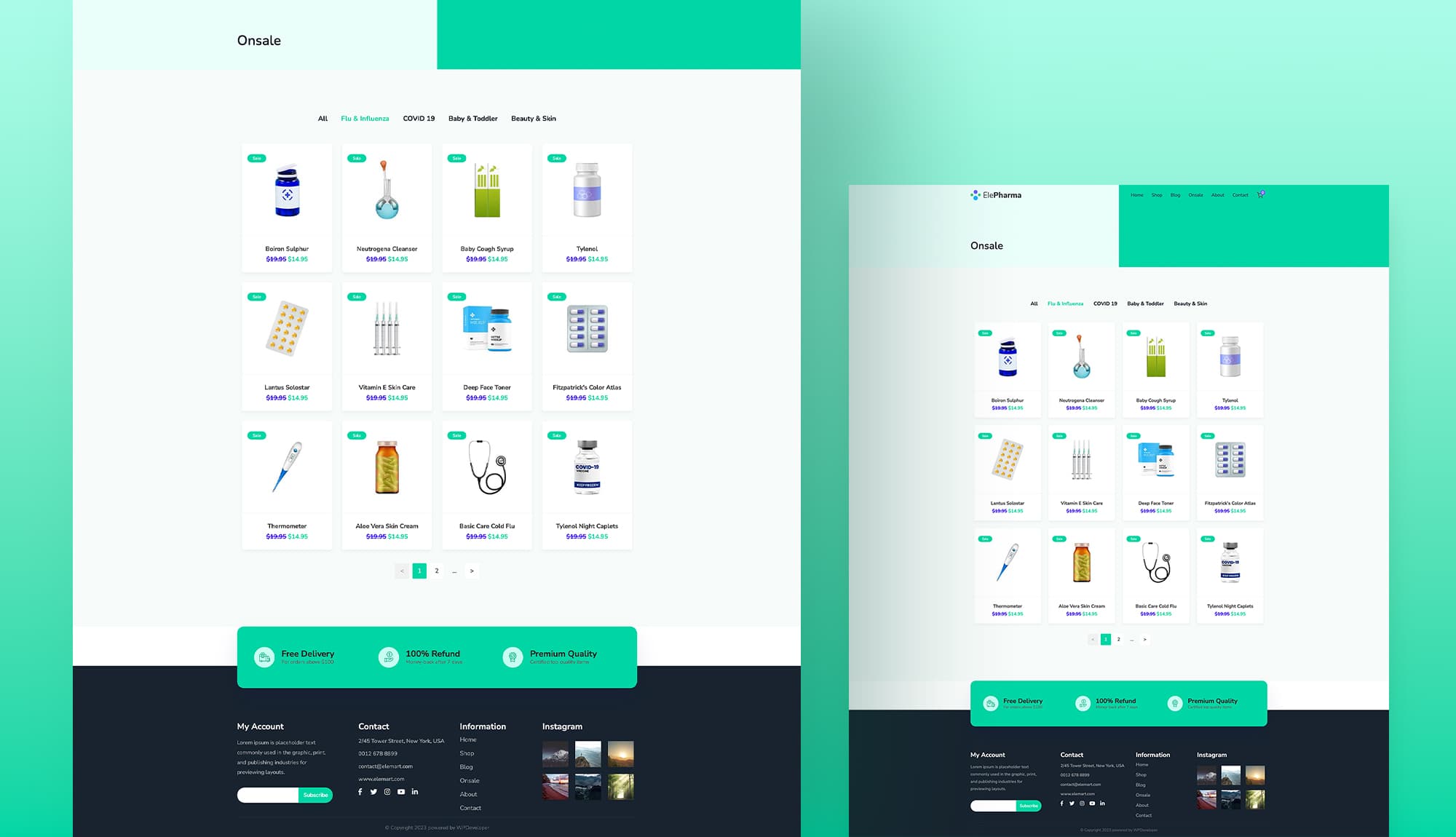 ElePharma On Sale Page For Gutenberg Banner
