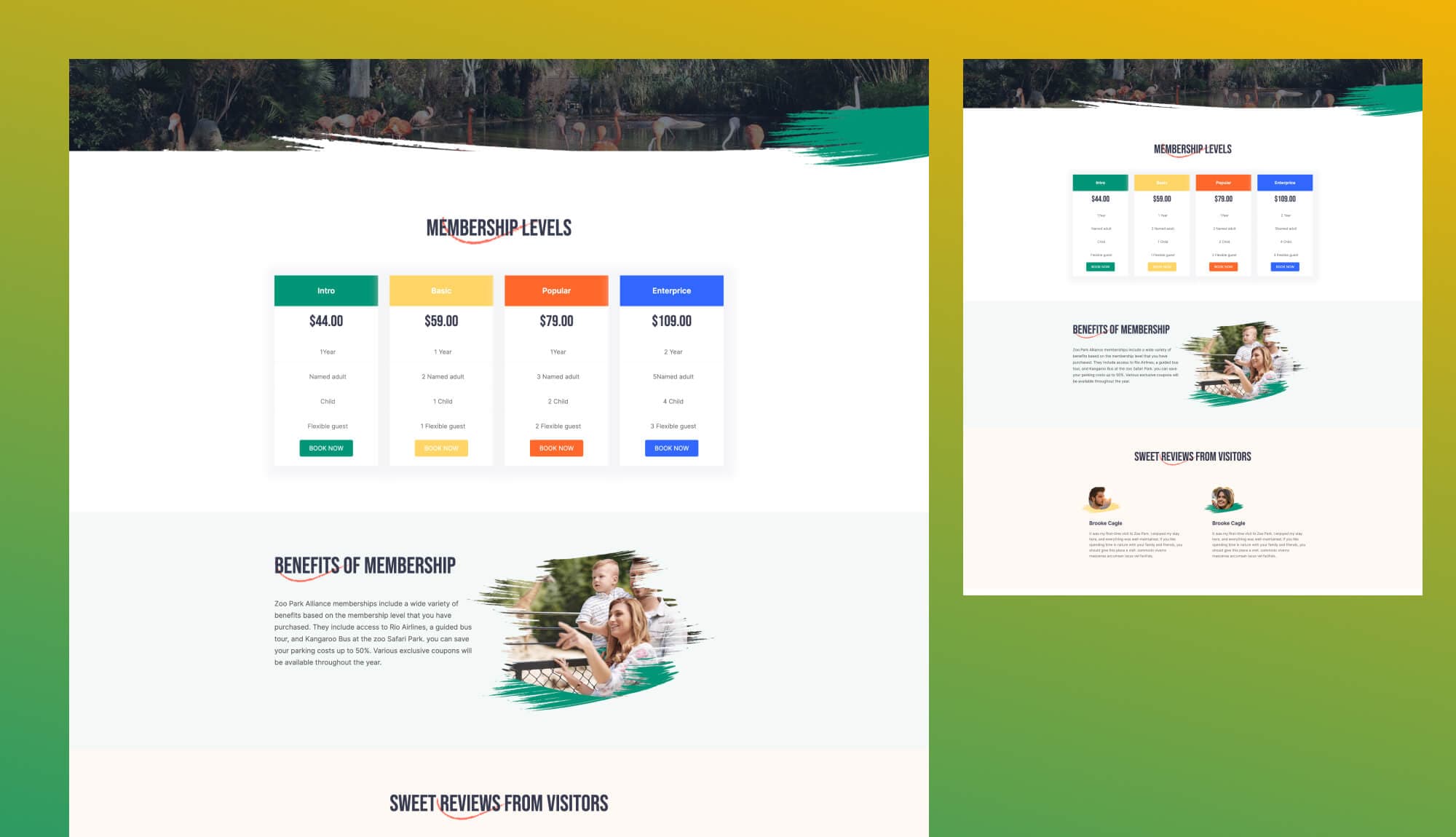 Zoo Park Membership Page For Gutenberg Banner