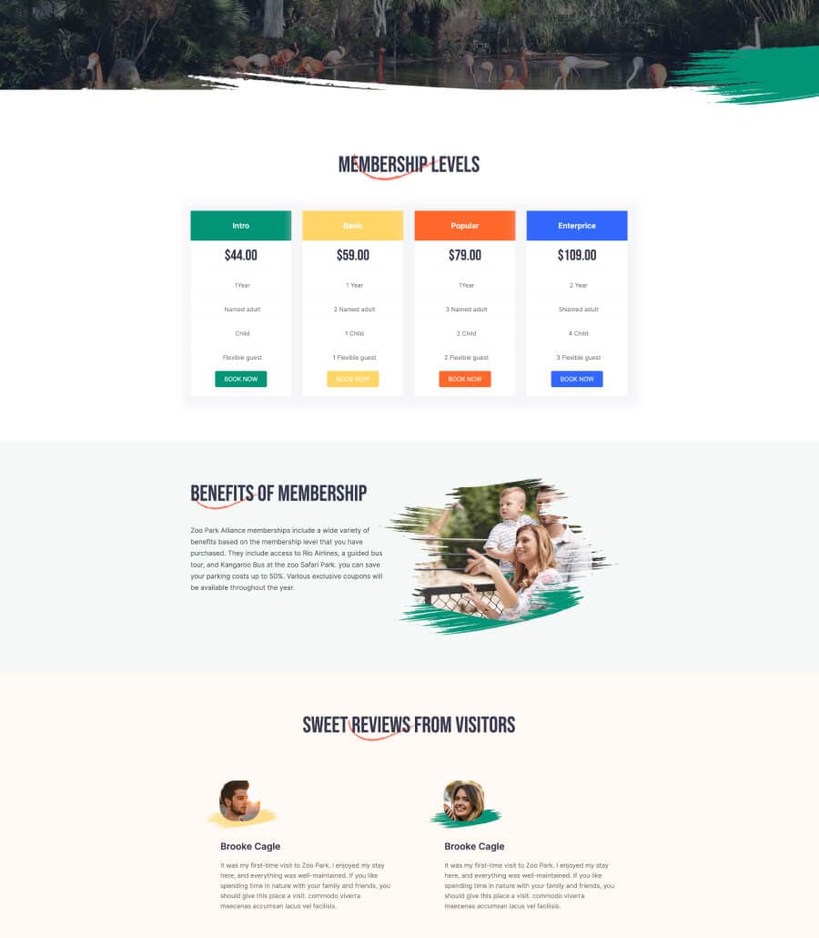 Zoo Park Membership Page For Gutenberg thumbnail