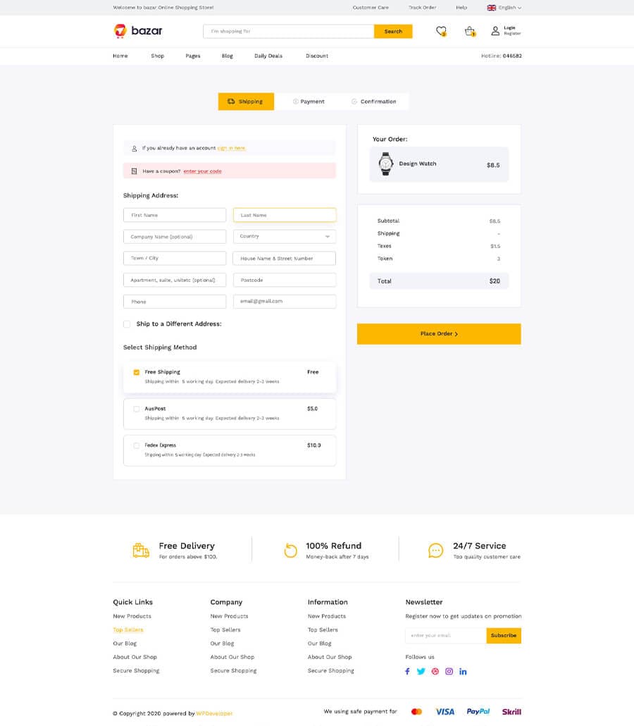 Bazar Checkout Page thumbnail