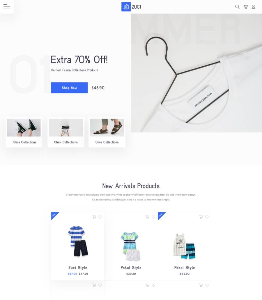 EleCommerce E-commerce Homepage thumbnail