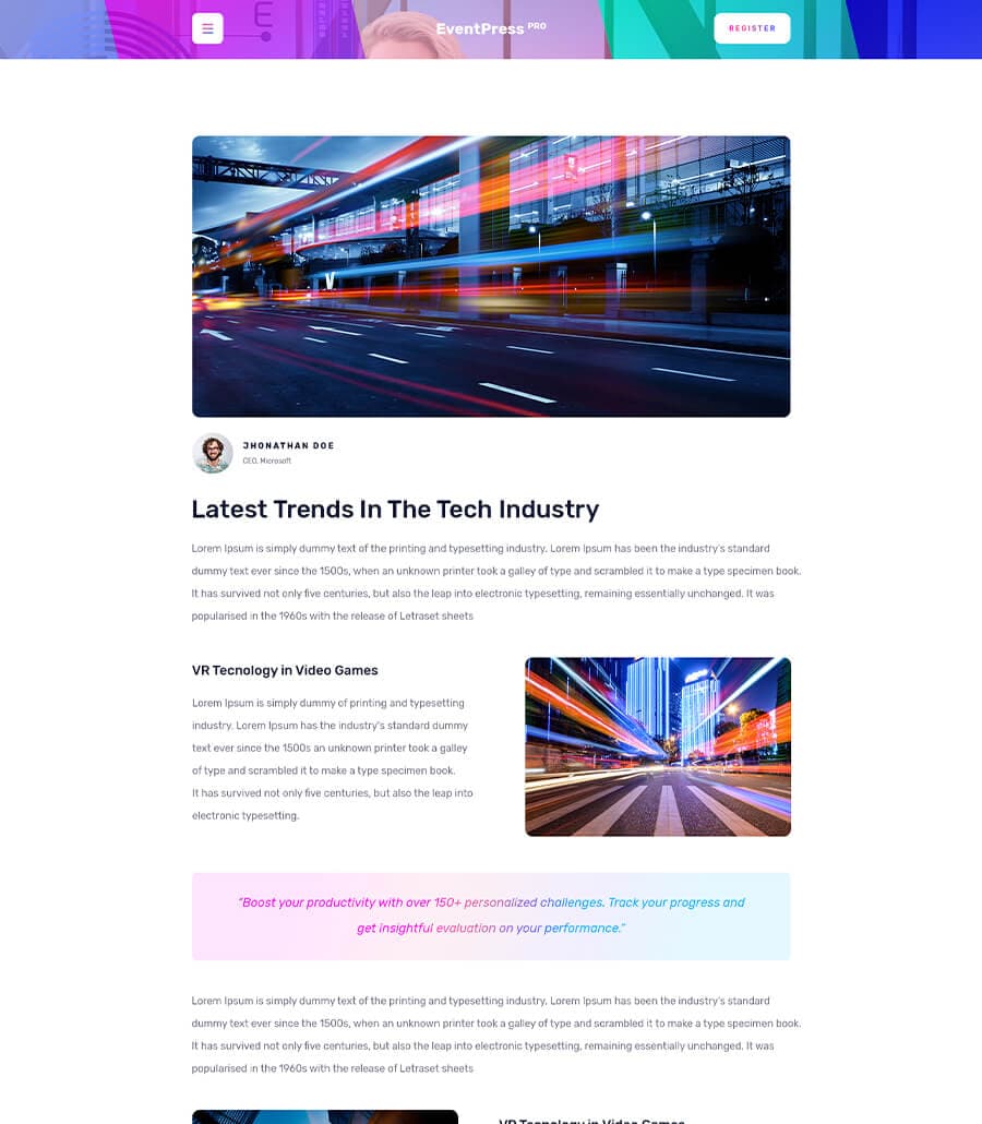EventPress Pro Single Post Page thumbnail