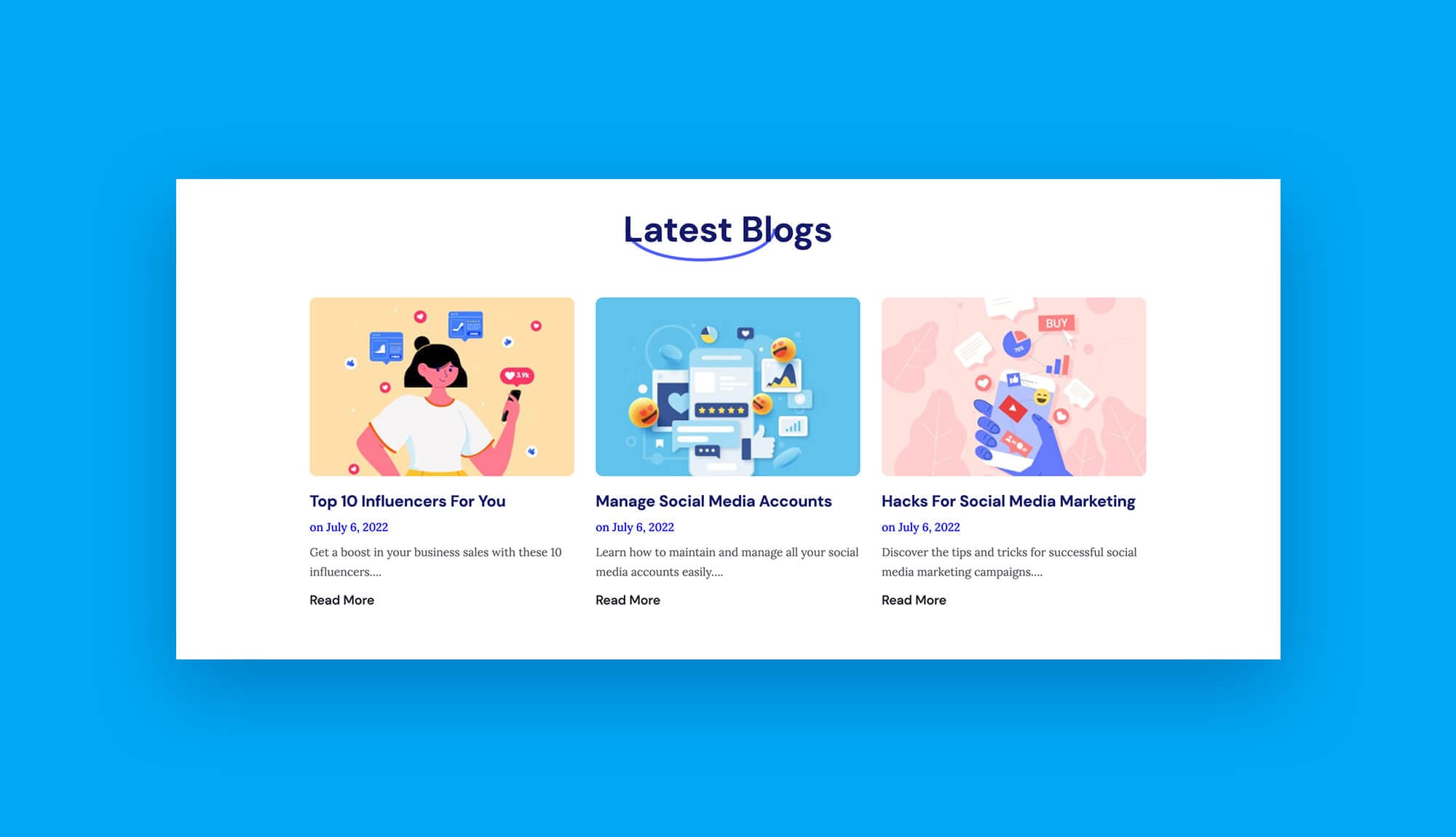 Social Hub Blog Section For Gutenberg Banner