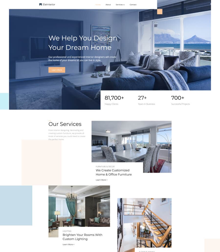 EleInterior Home Page For Gutenberg thumbnail