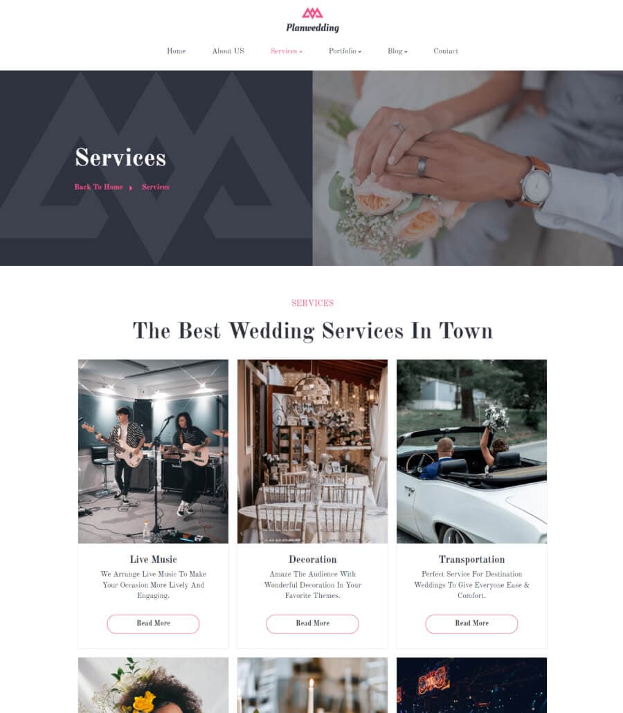 Planwedding Sevices Page thumbnail
