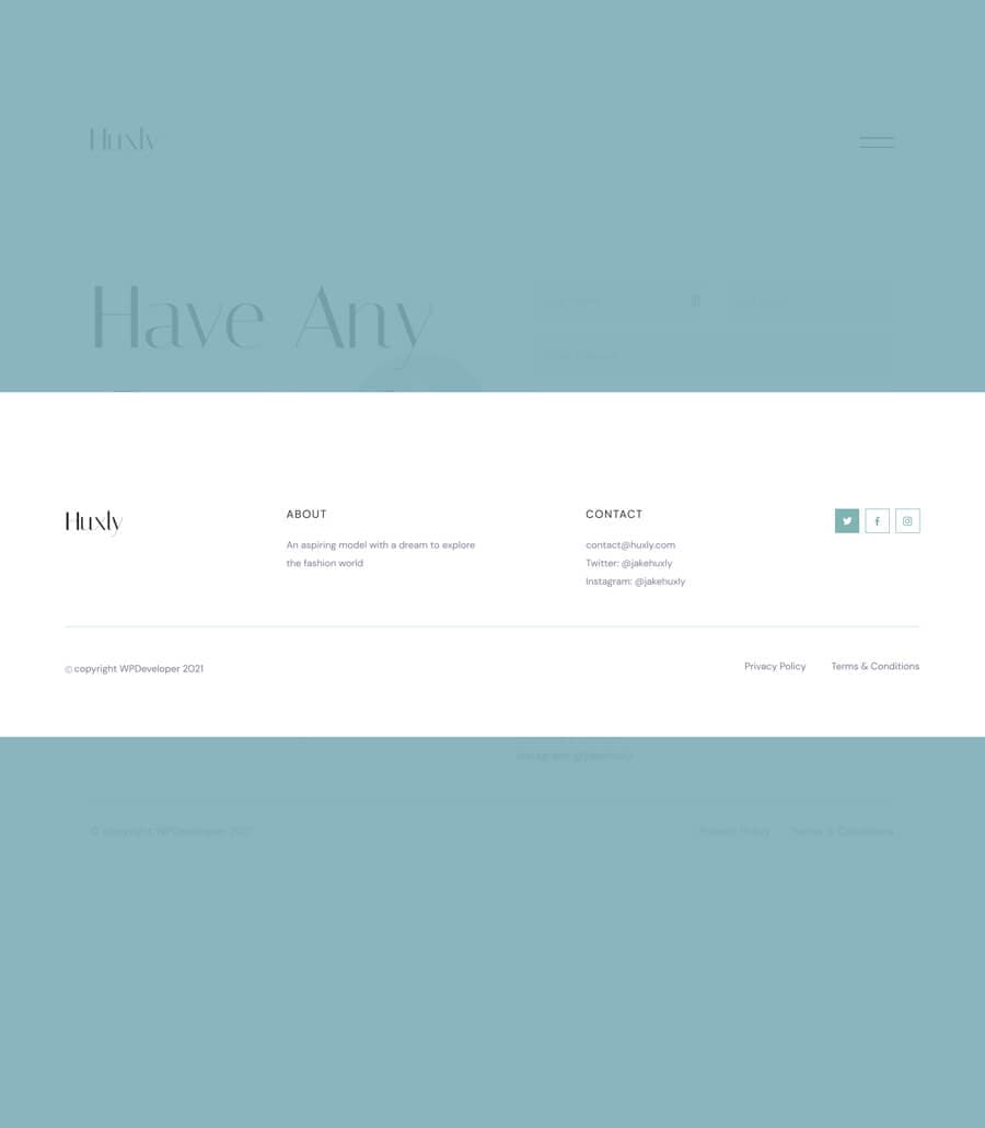 Huxly Footer thumbnail