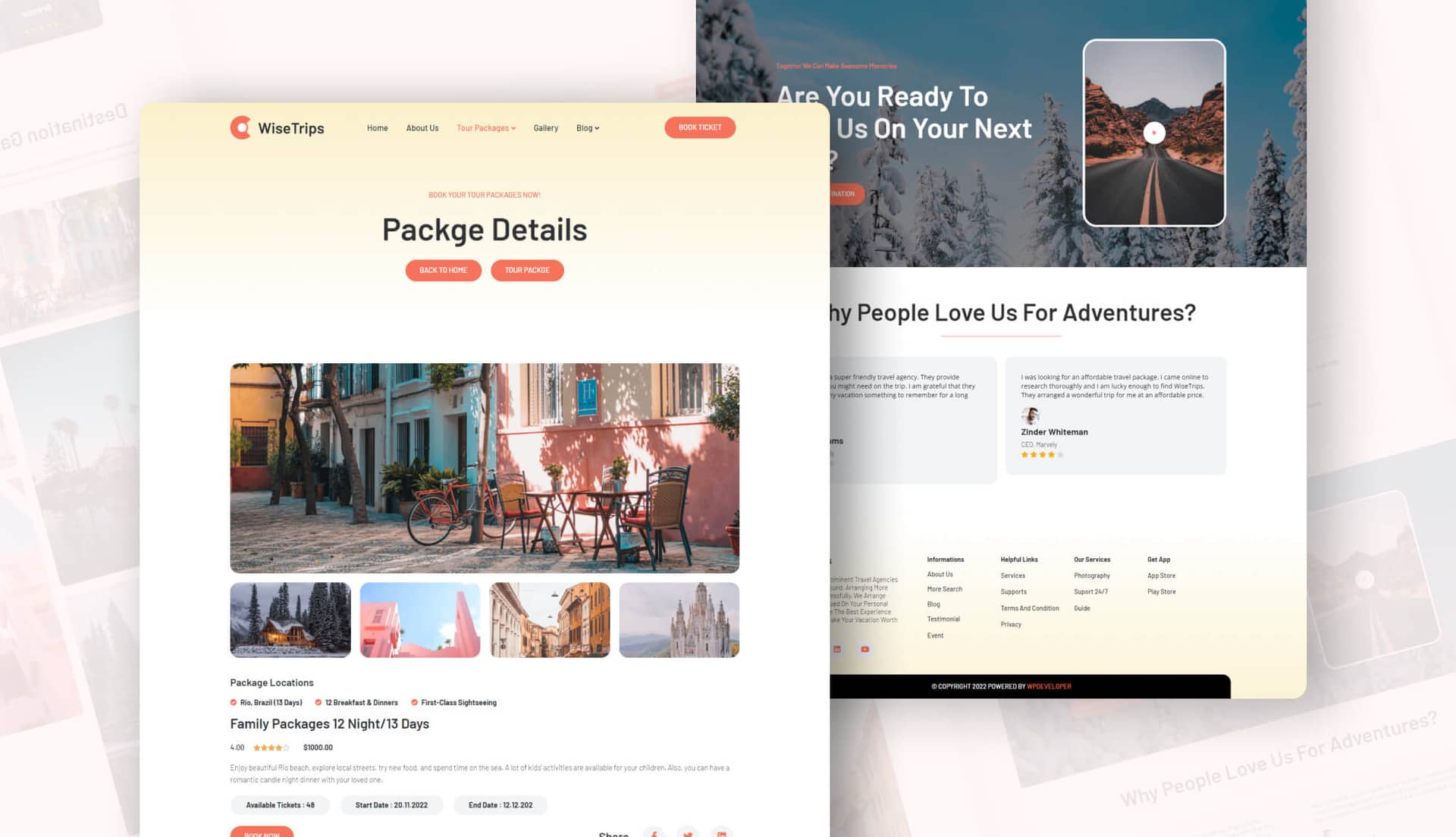 WiseTrips Package Details Page By Templately