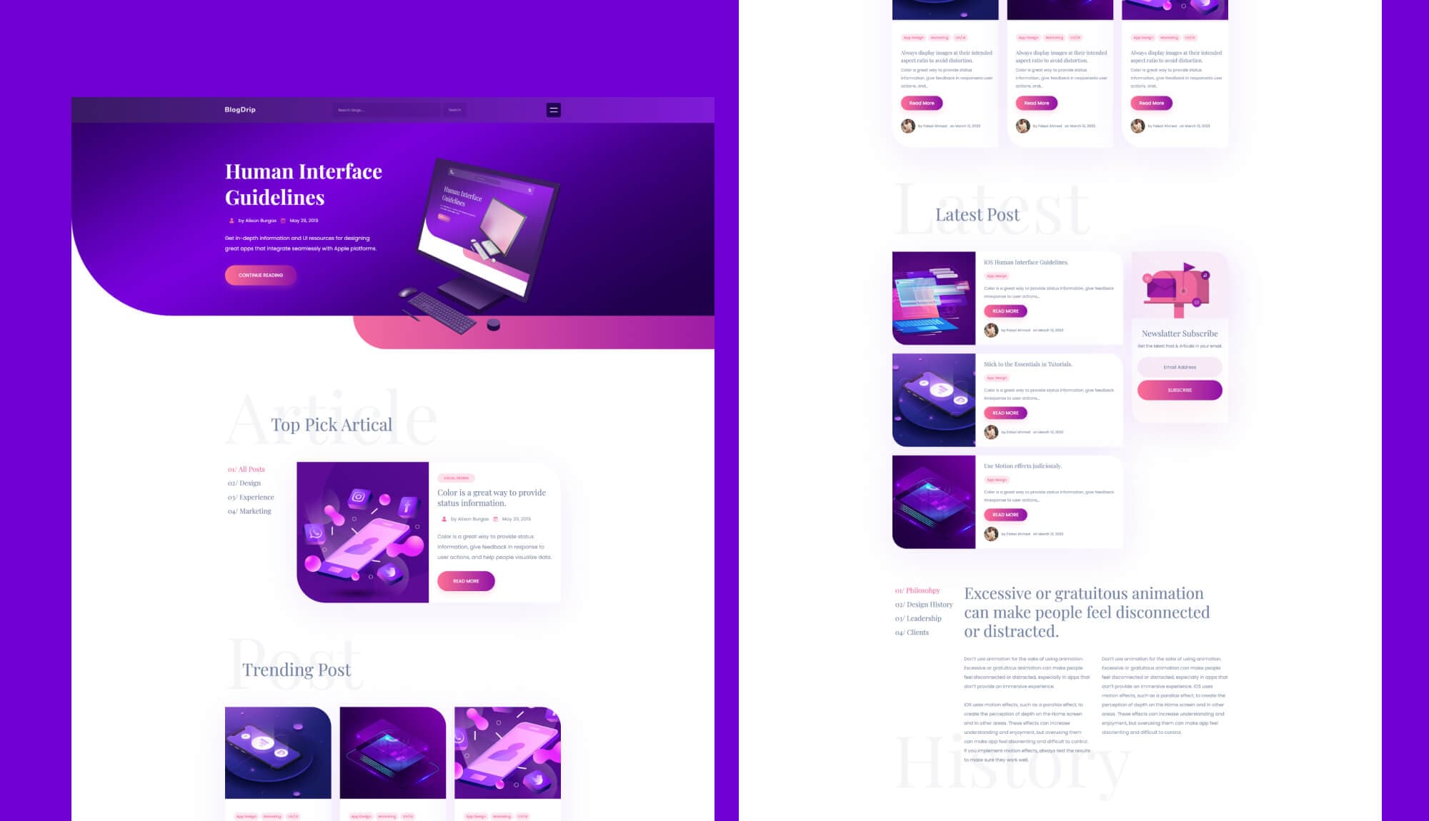 BlogDrip Landing Page For Gutenberg By Templately