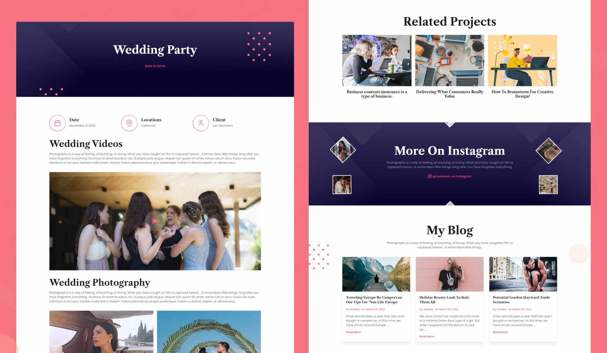 Max Boom Project Details Page For Gutenberg Banner