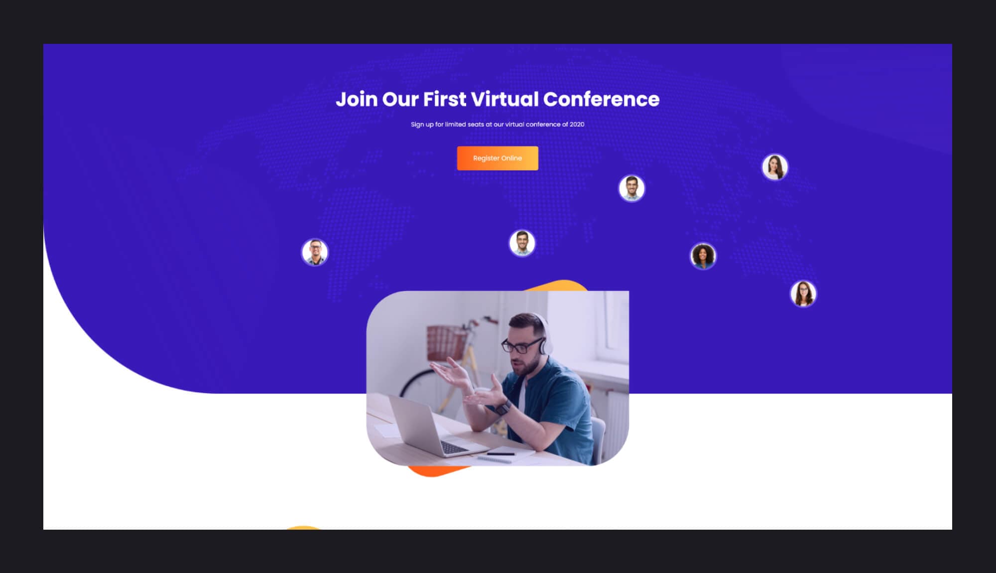 EleCamp Hero Section For Gutenberg Banner