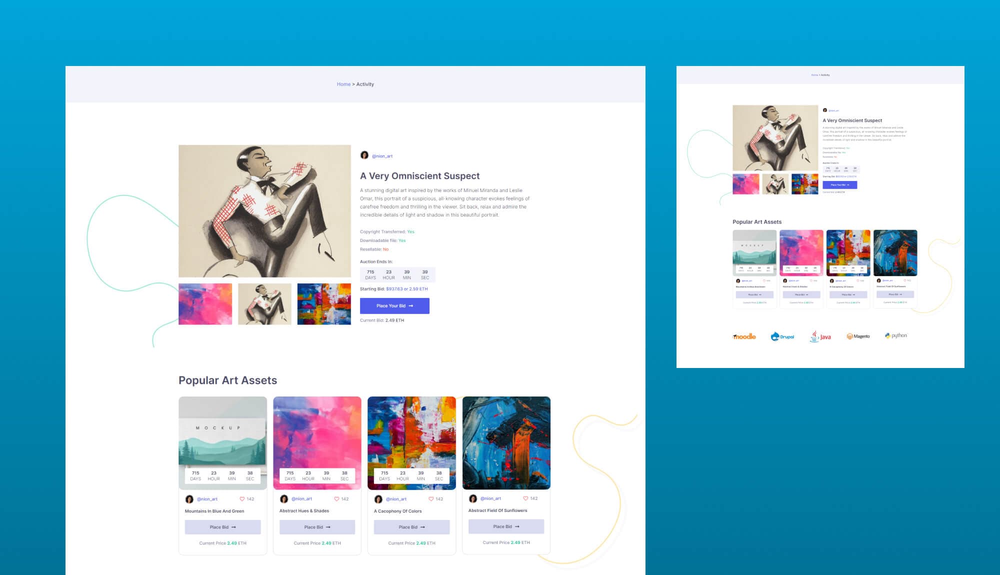 NFTGallery Item Details Page For Gutenberg Banner