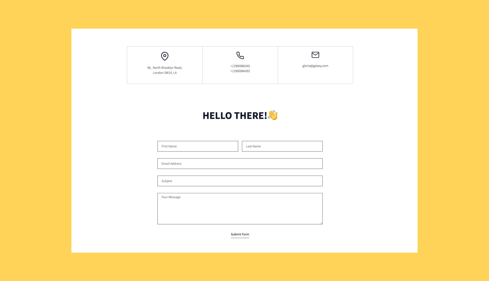 Gloria Boutique Contact Section Banner