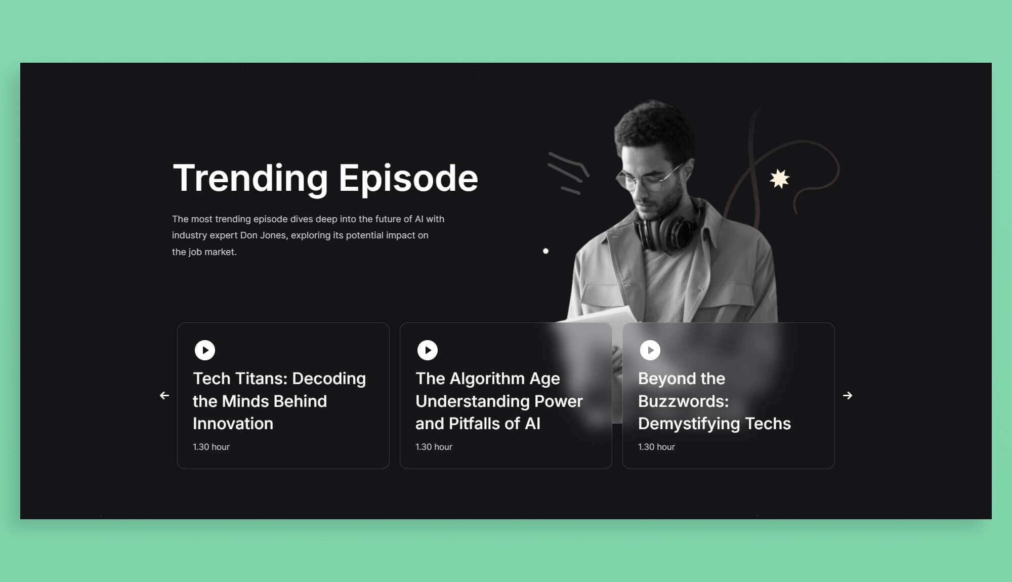 Memymic Trending Episode Section For Gutenberg Banner