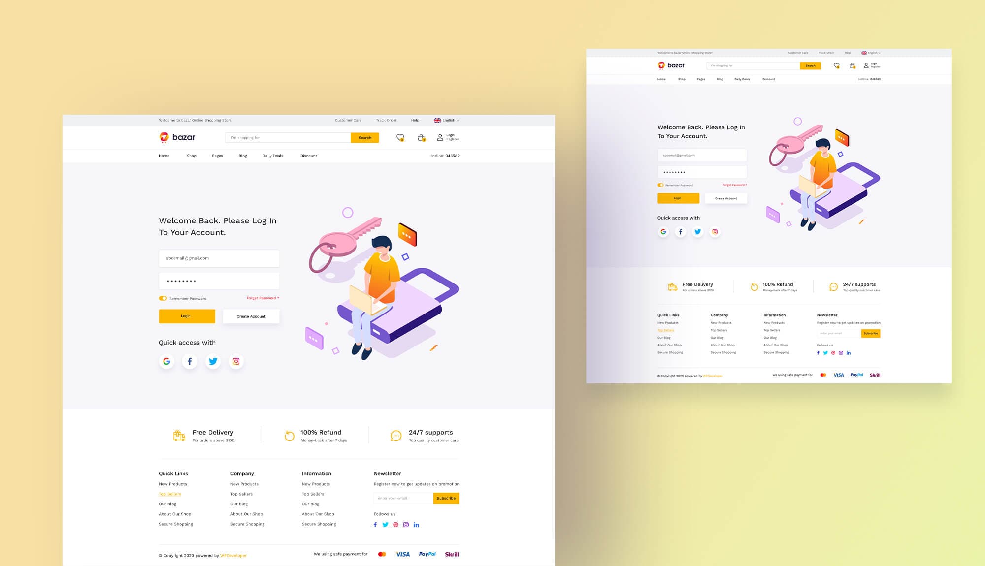 Bazar Login Page Banner