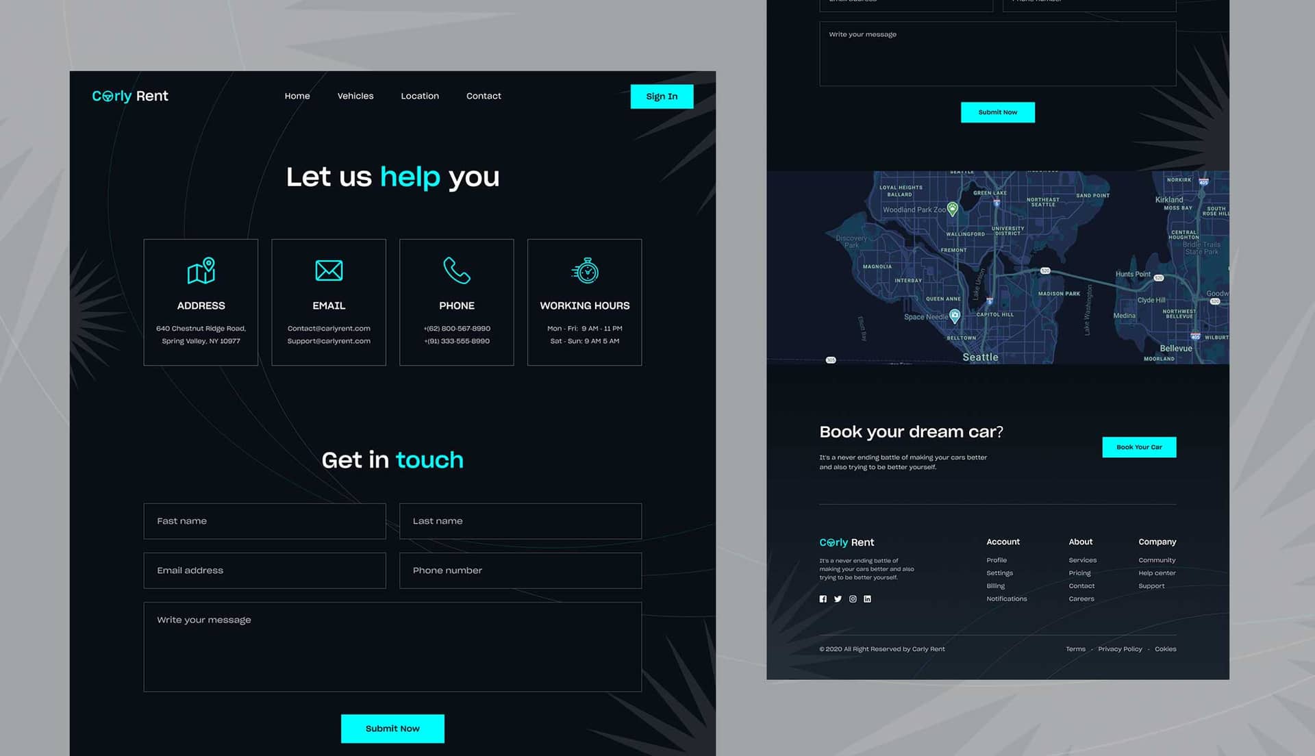 Carly Contact Page By Templately