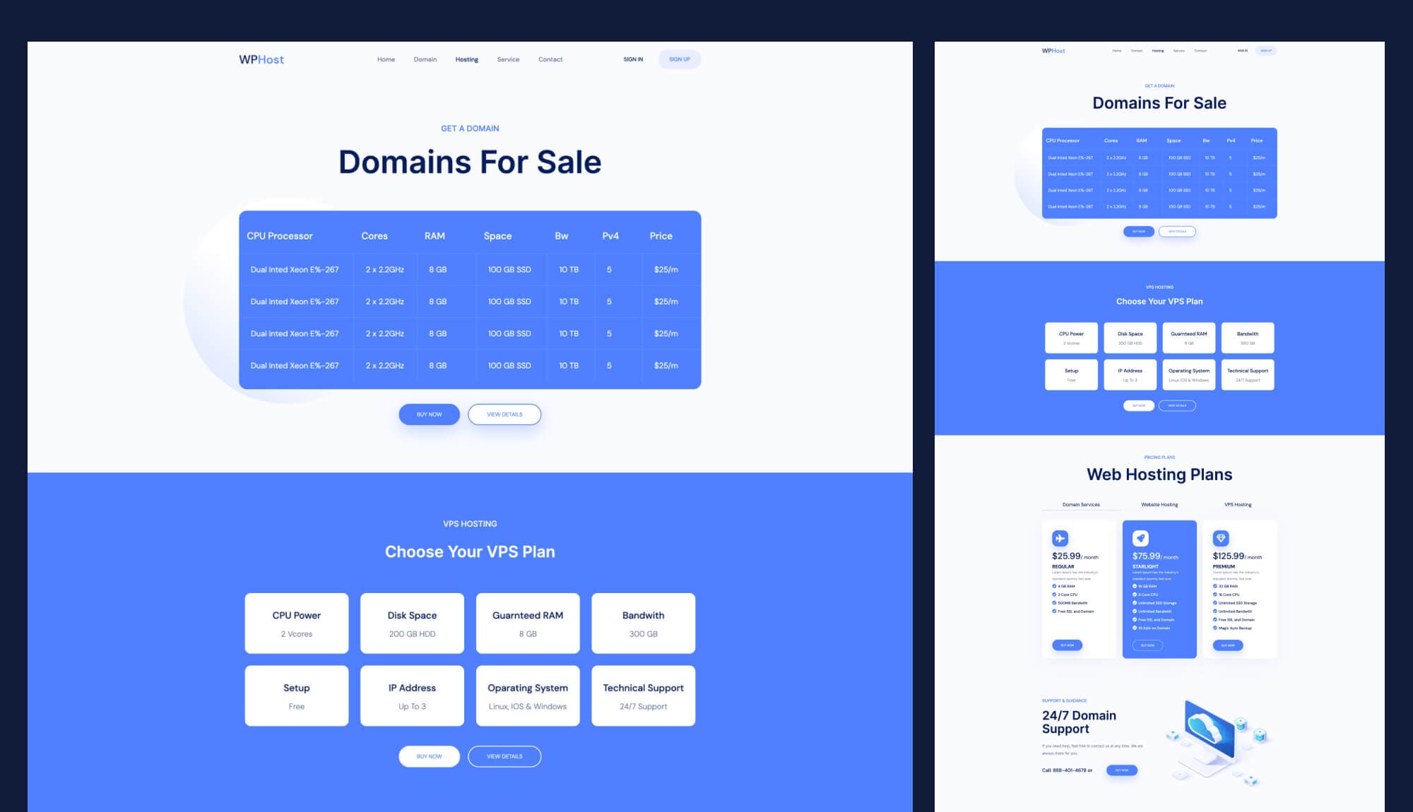 WPHost Hosting Page For Gutenberg Banner