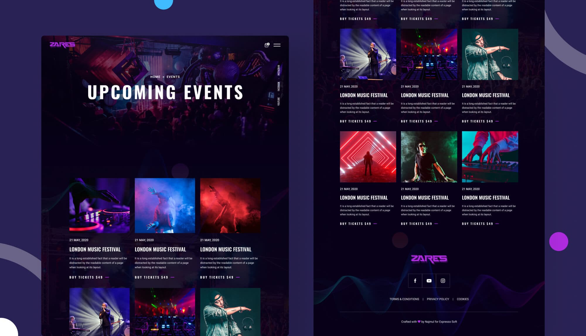 Zares Events Page Banner
