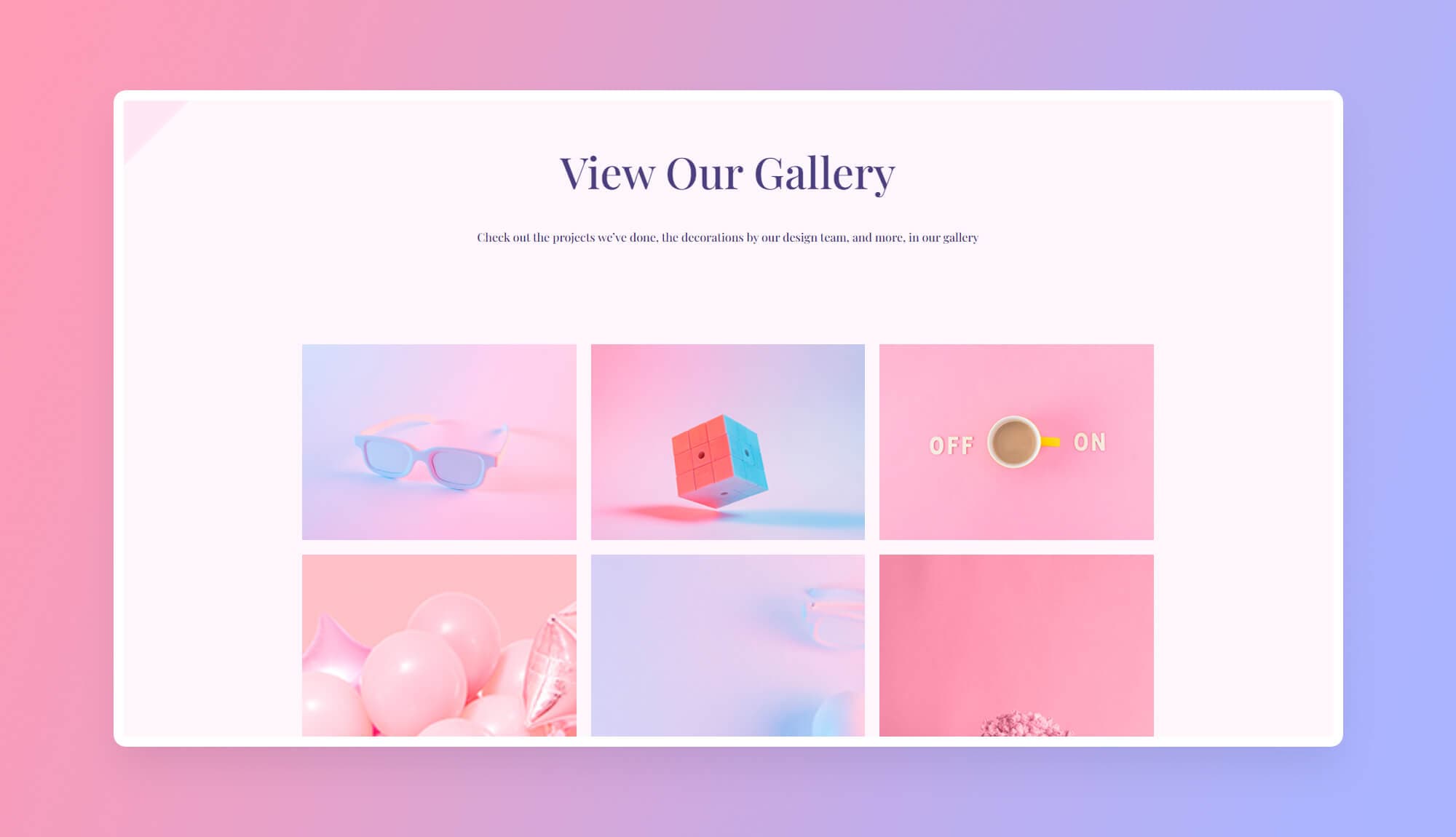 Cravity Gallery Section For Gutenberg Banner