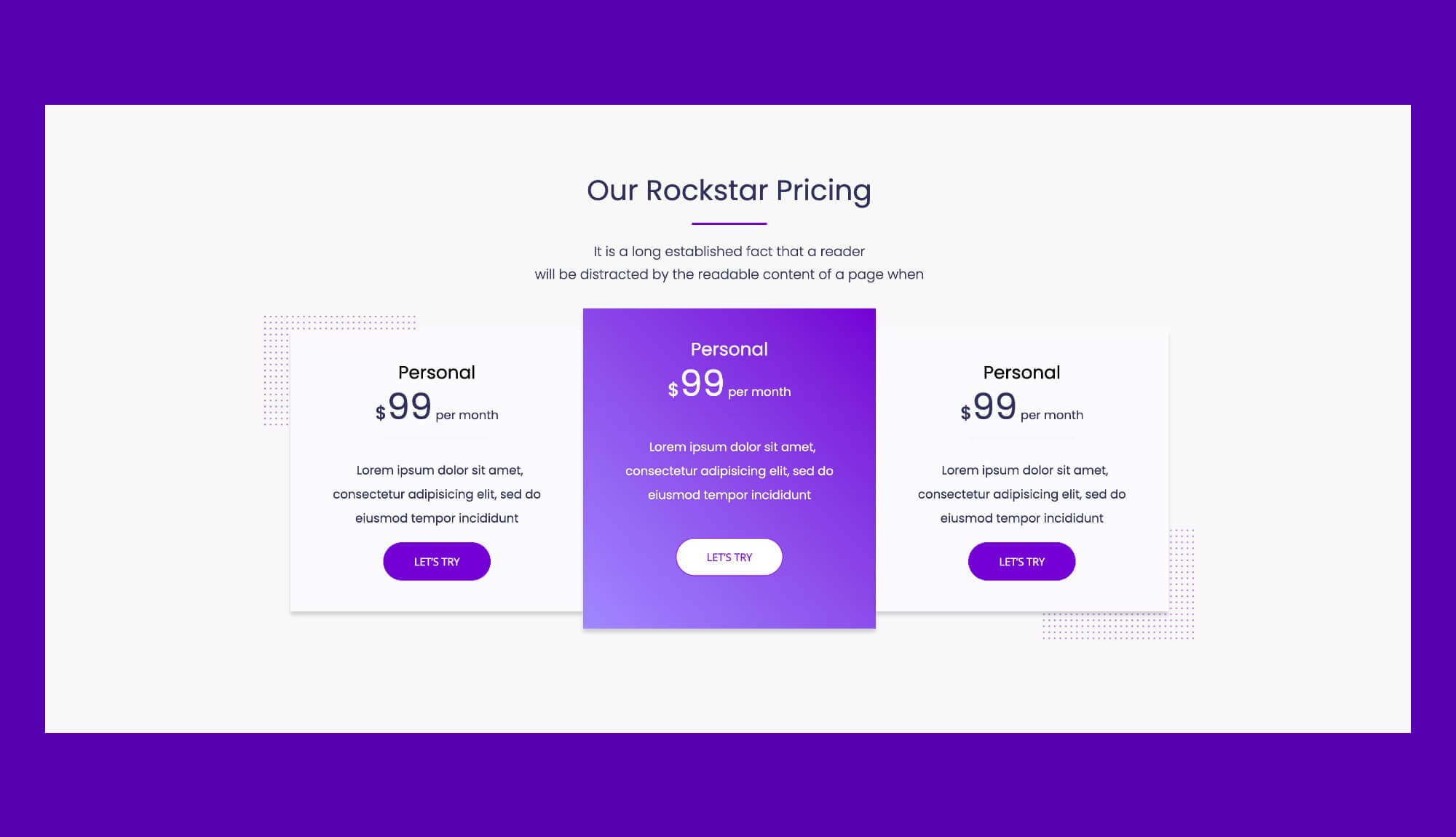 SaaS Starter Rockstar Pricing Section For Gutenberg Banner