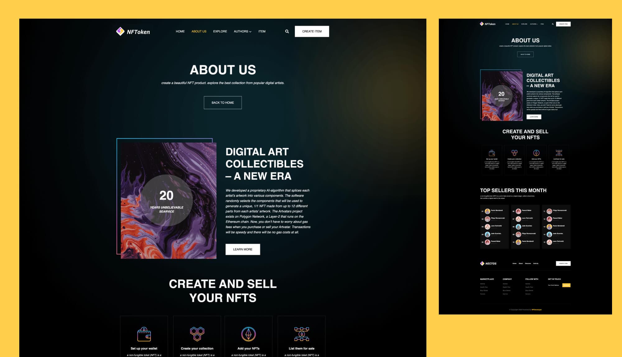 NFToken About Page For gutenberg Banner