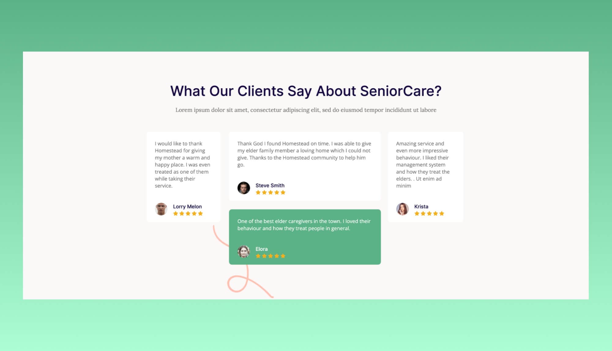 Homestead Testimonial Section Banner