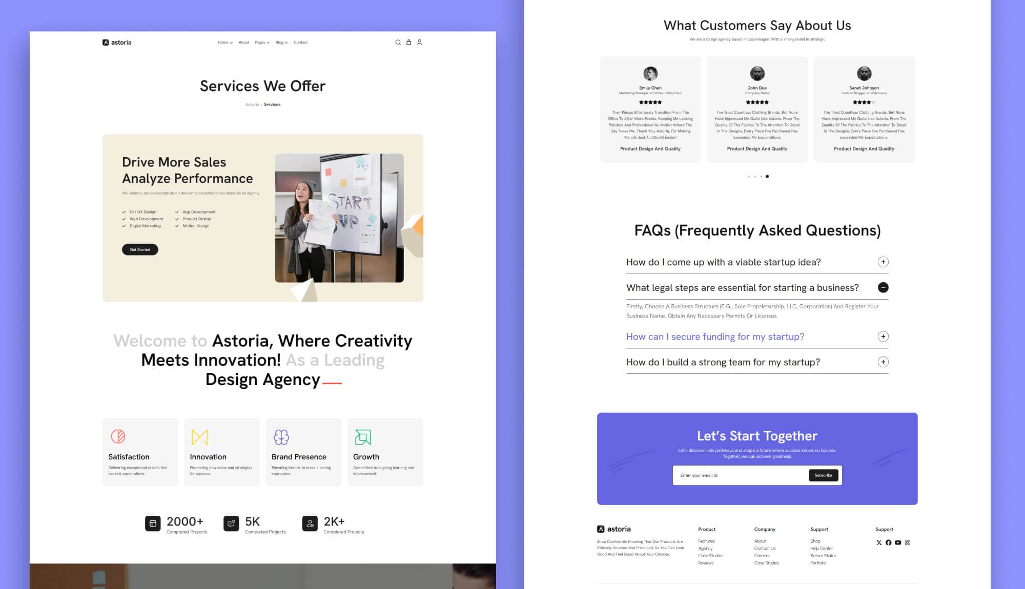Astoria Services Page for Gutenberg Banner