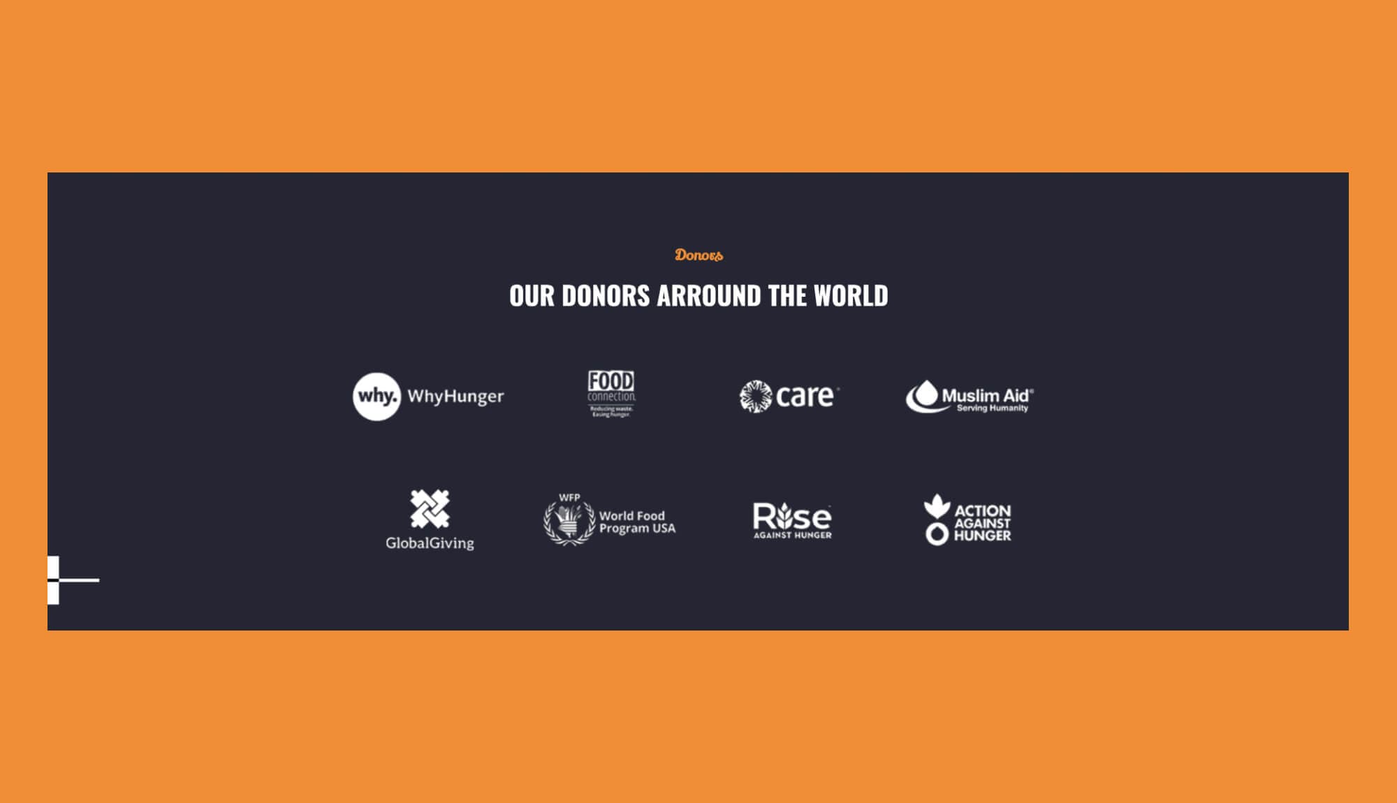 Hope Donors Section For Gutenberg Banner