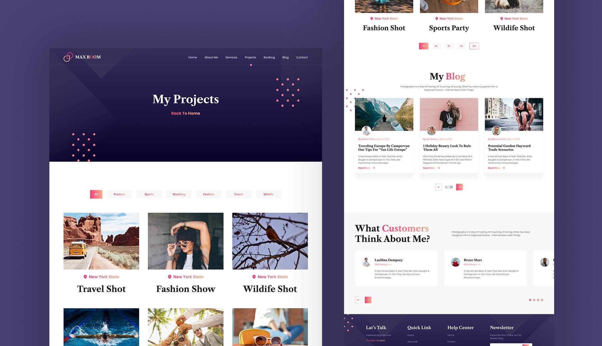 Max Boom Projects Page Banner