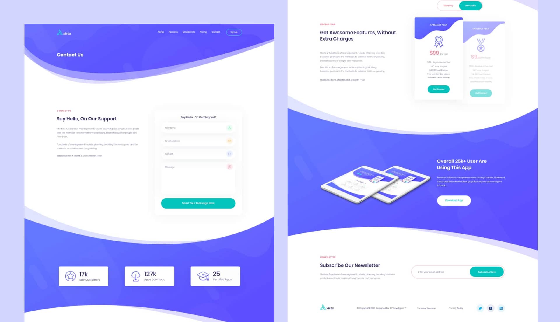 AppMentor App Landing Contact page (lite) By Templately