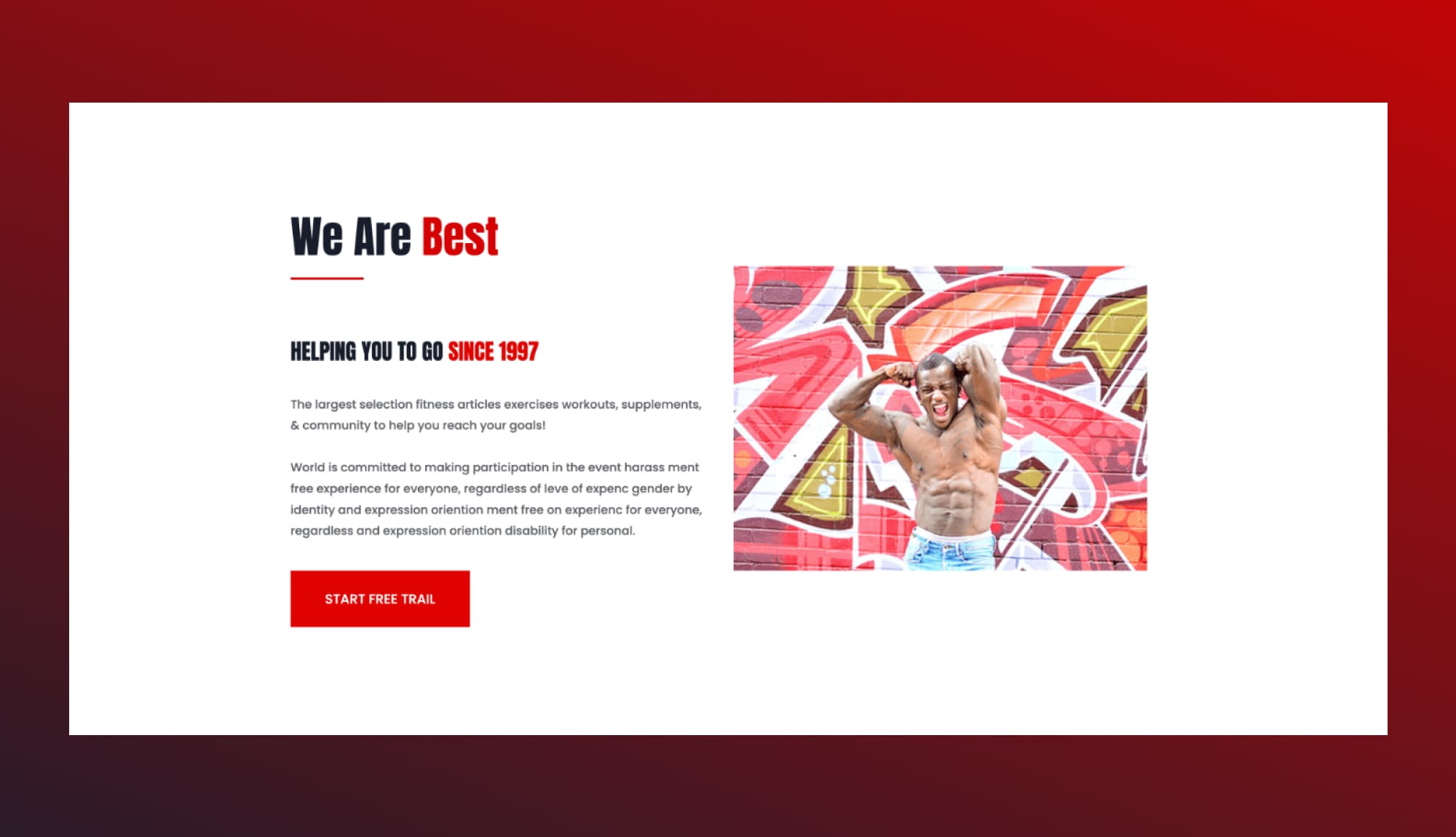 FitCut About Section For Gutenberg Banner