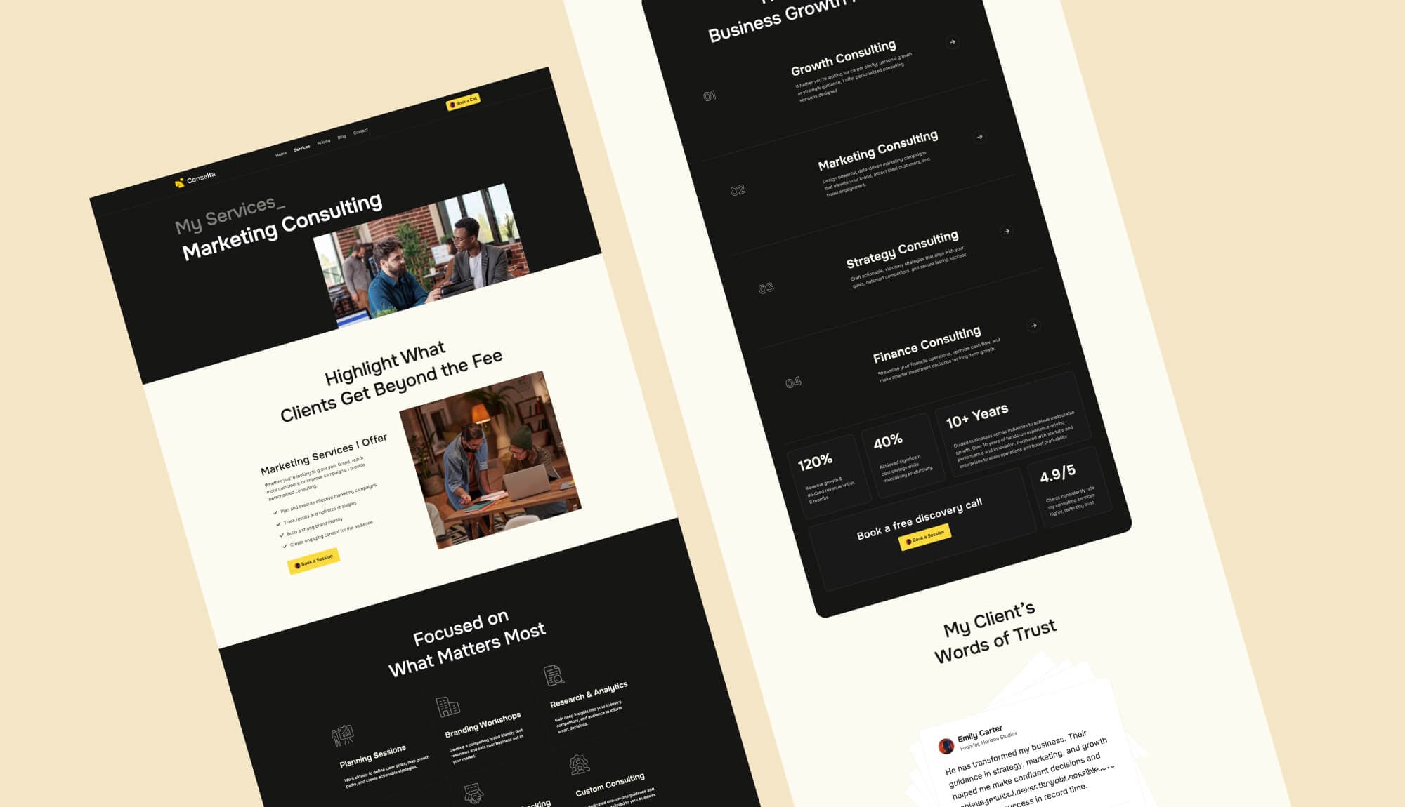 Conselta Services Page By Templately