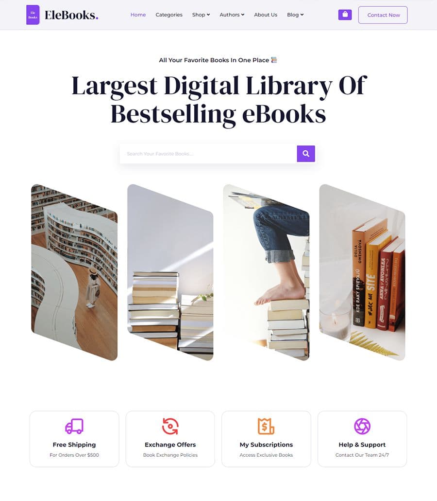 EleBook Home Page thumbnail