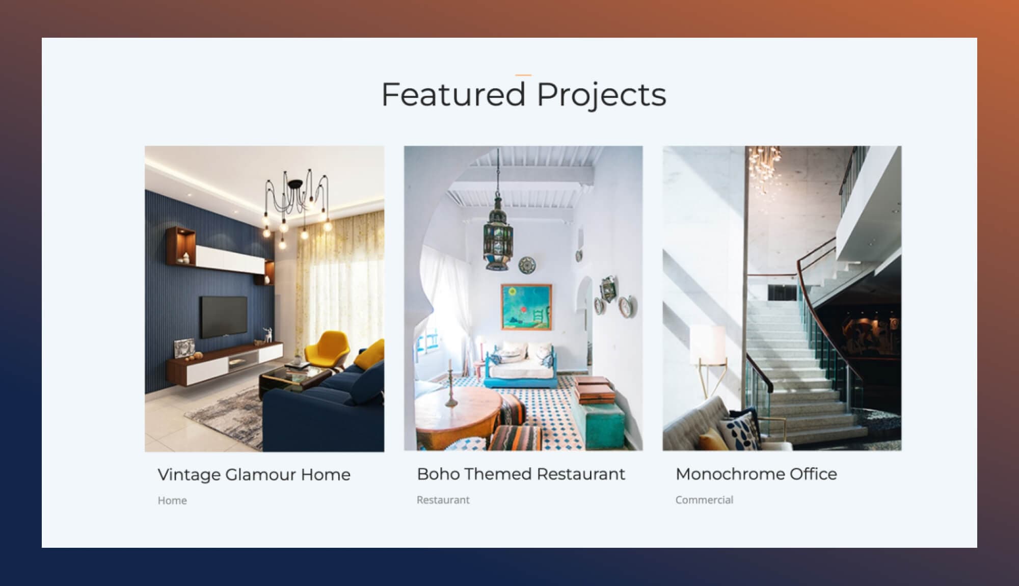 EleInterior Projects Section For Gutenberg Banner