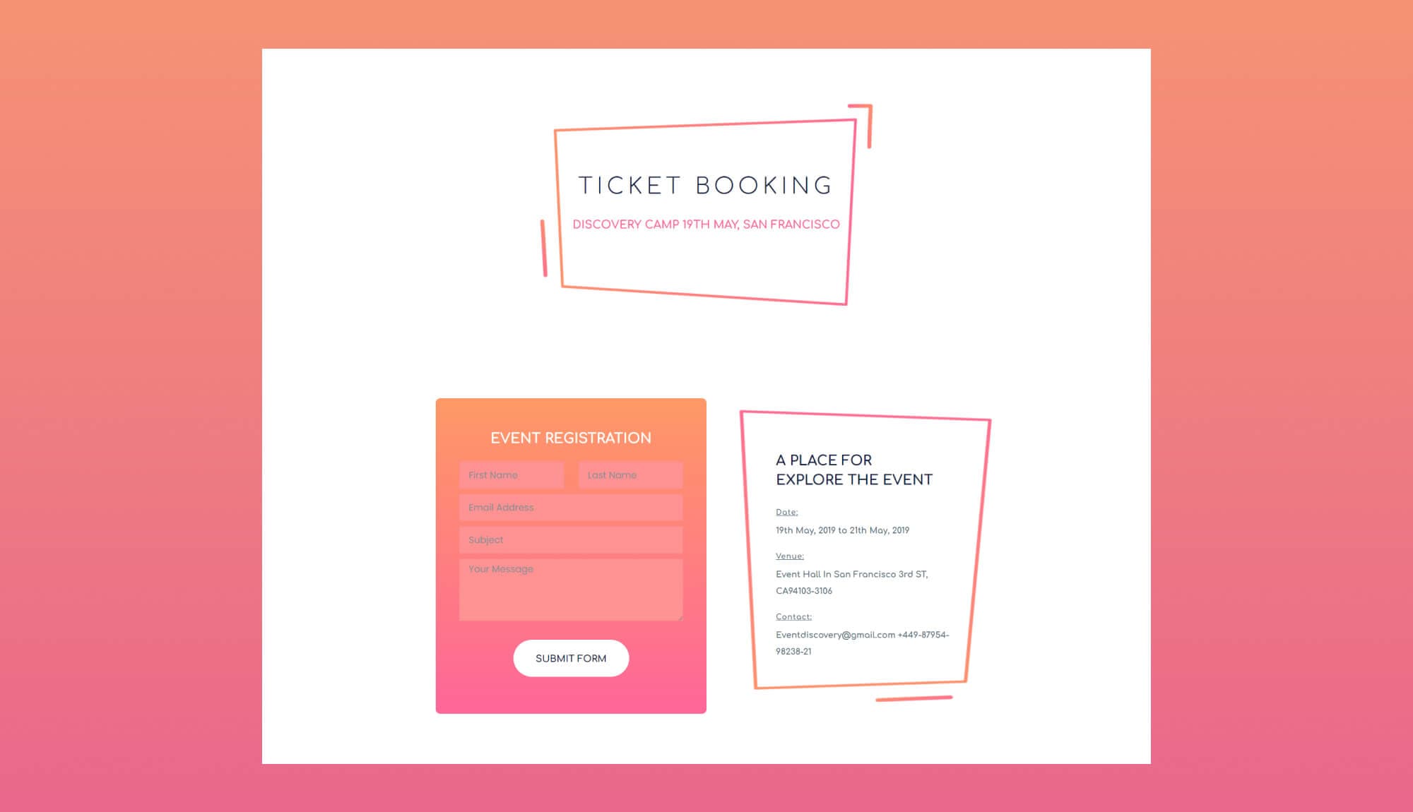 EventGree Ticket Booking Page Lite For Gutenberg Banner